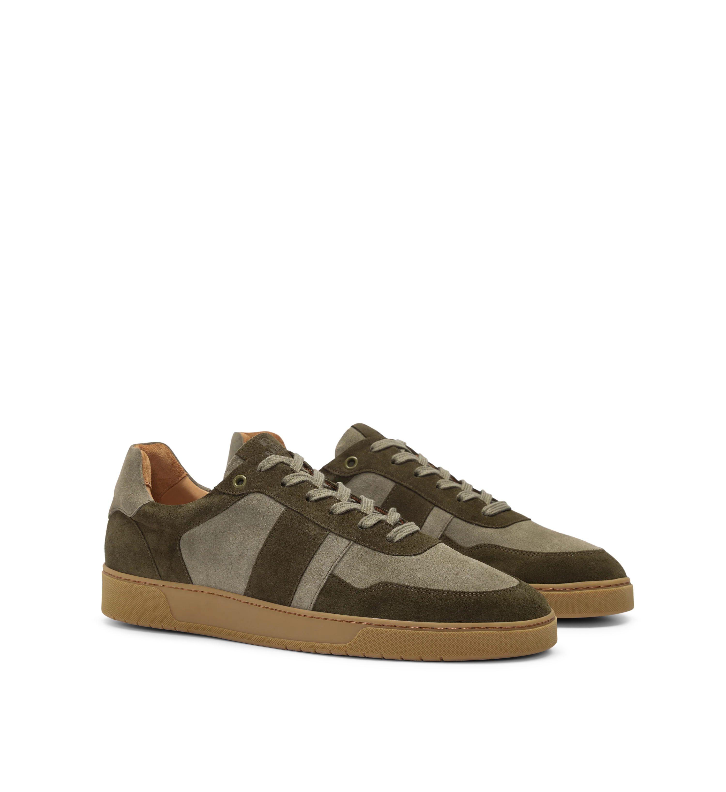 Caesium Olive Green Suede Men's Sneakers