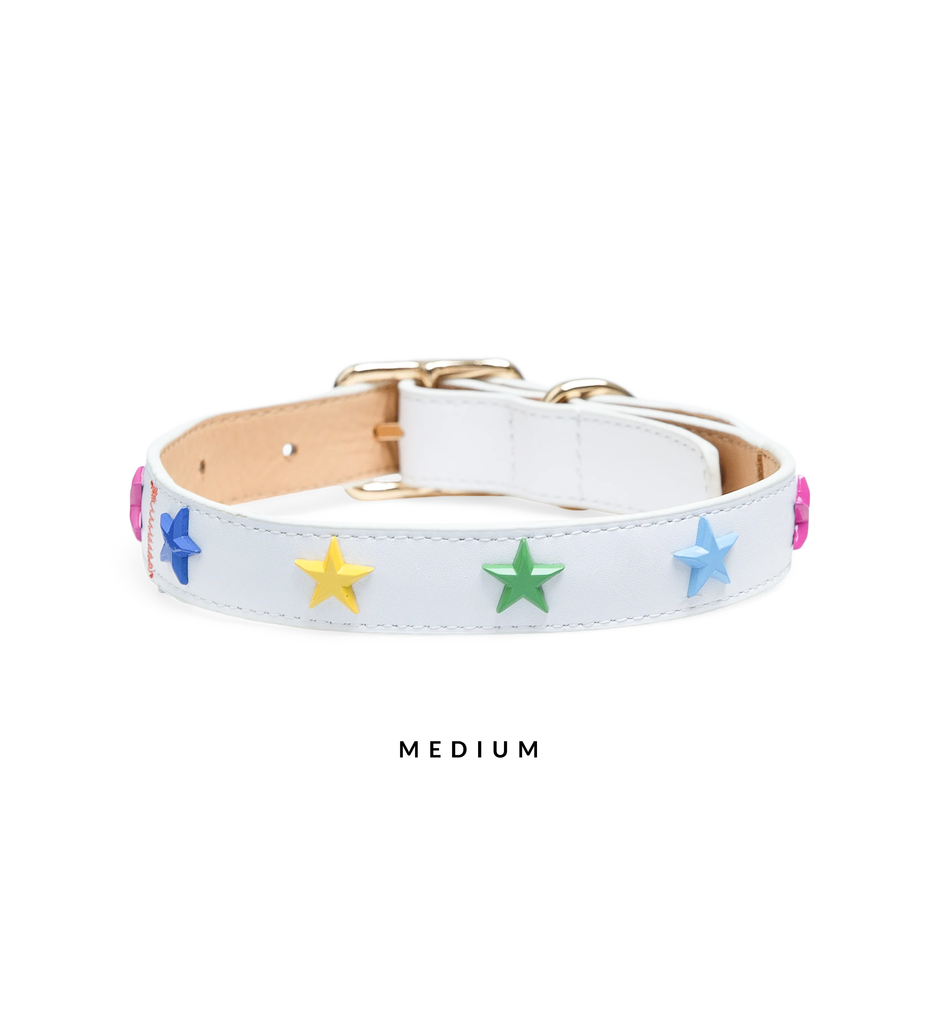 Dog Collar White Leather