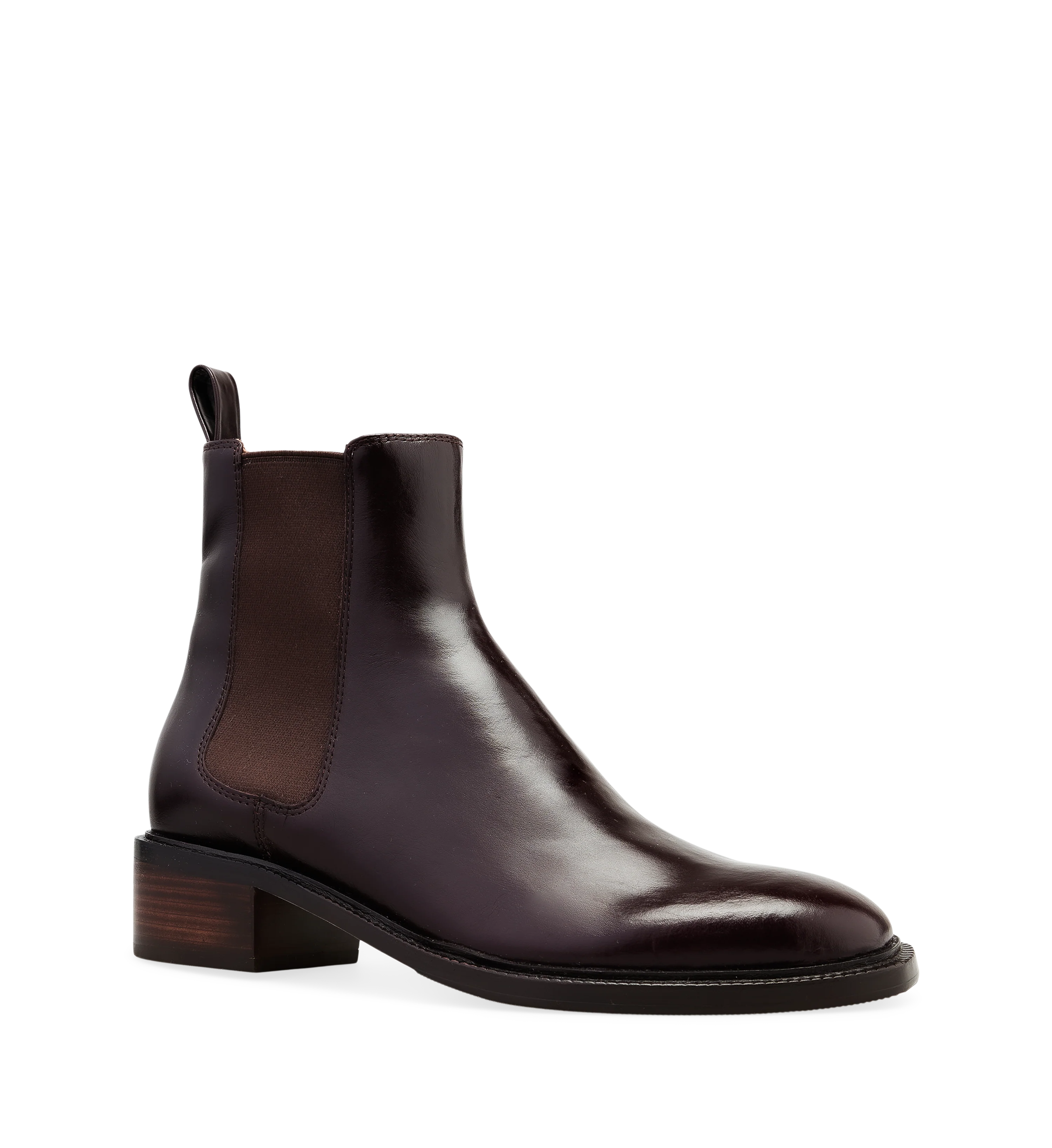 Tyrant Dark Oak Boxed Leather Ankle Boots