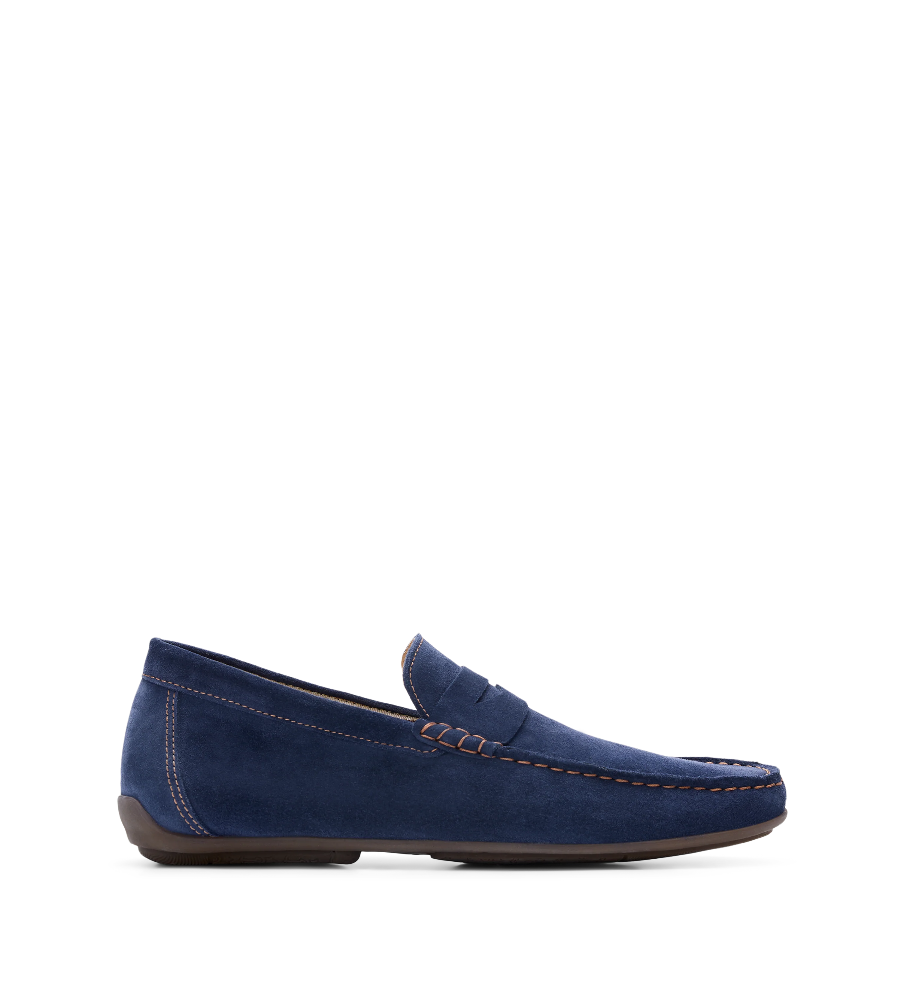 Neon Navy Suede Loafers