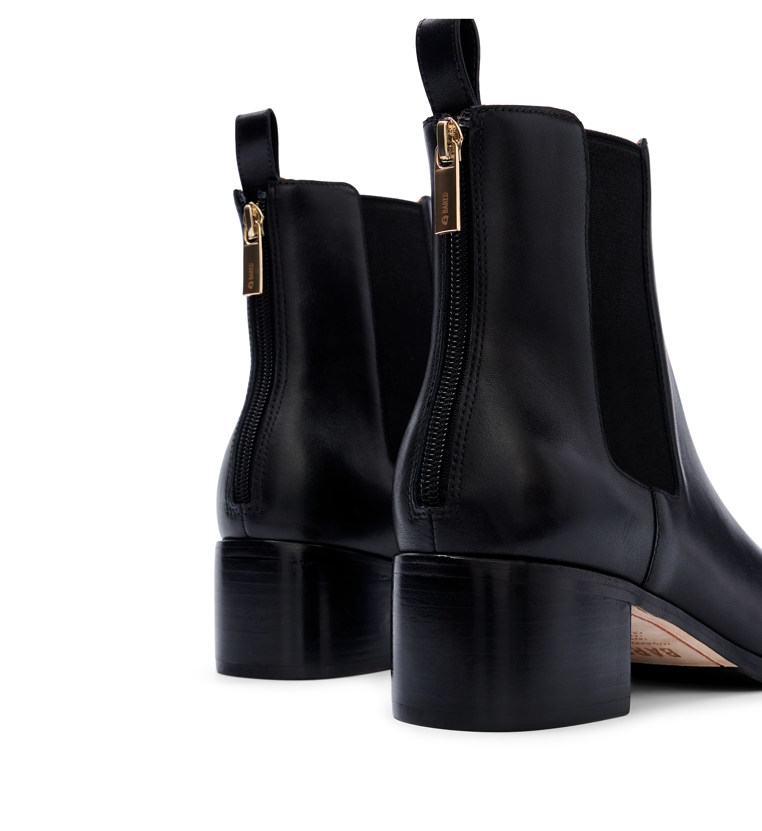 Dodo Black Leather Heeled Boots