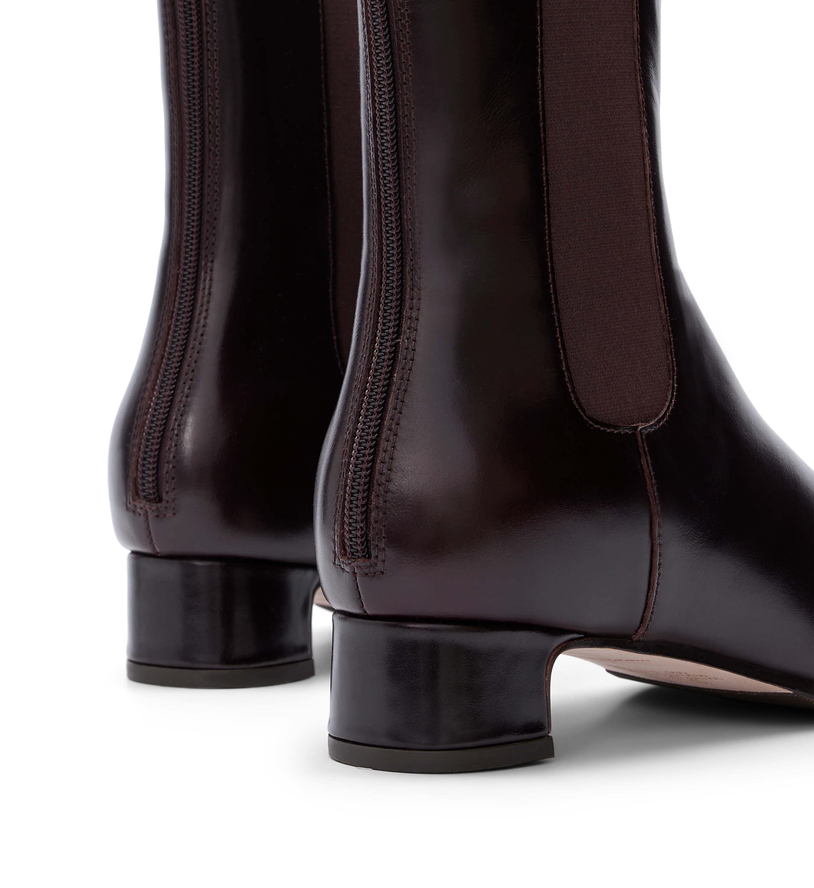 Comet Dark Oak Boxed Leather Ankle Boots