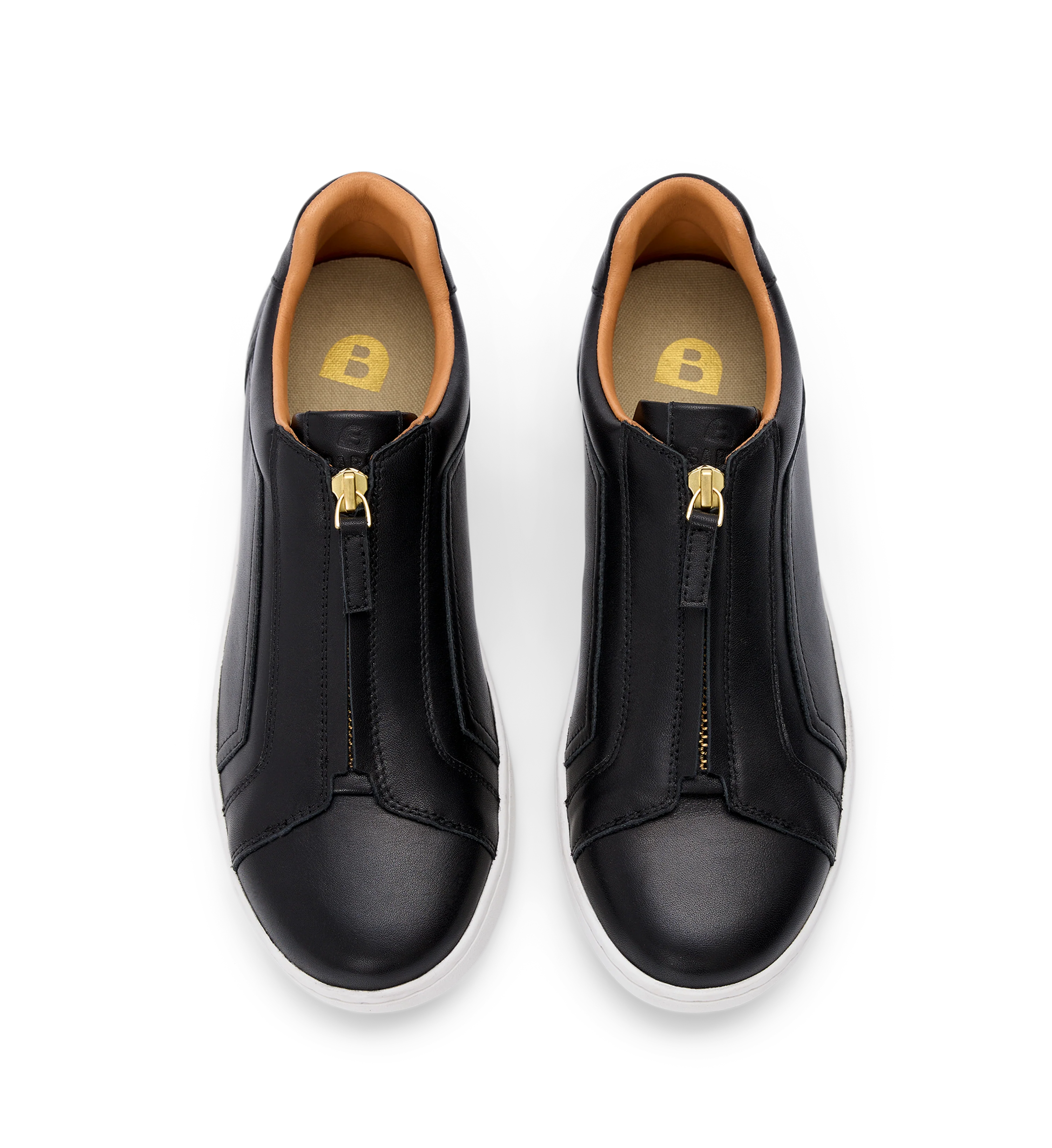 Troupial Black Leather Sneakers