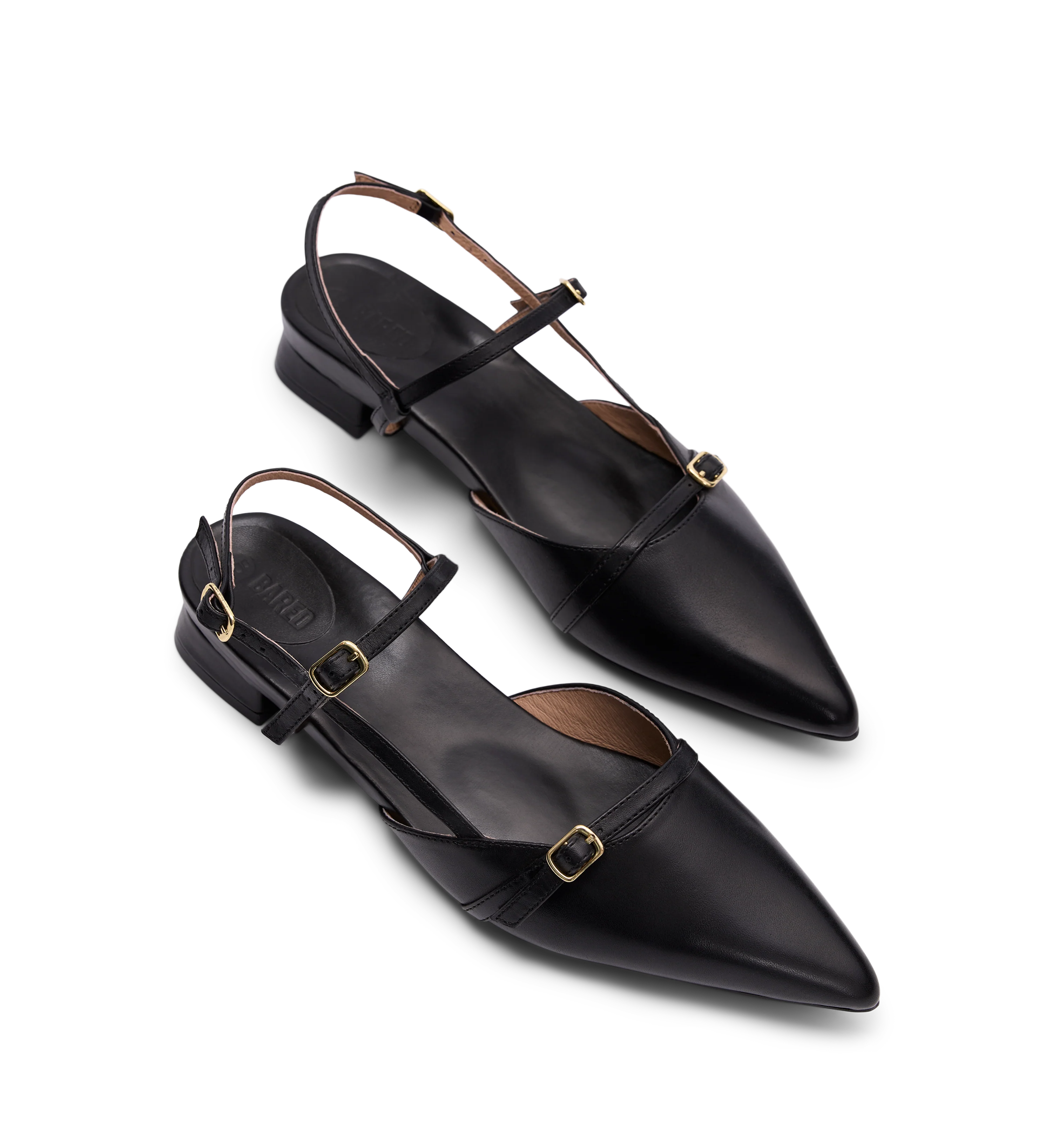 Firecrown 2 Black Leather Flats