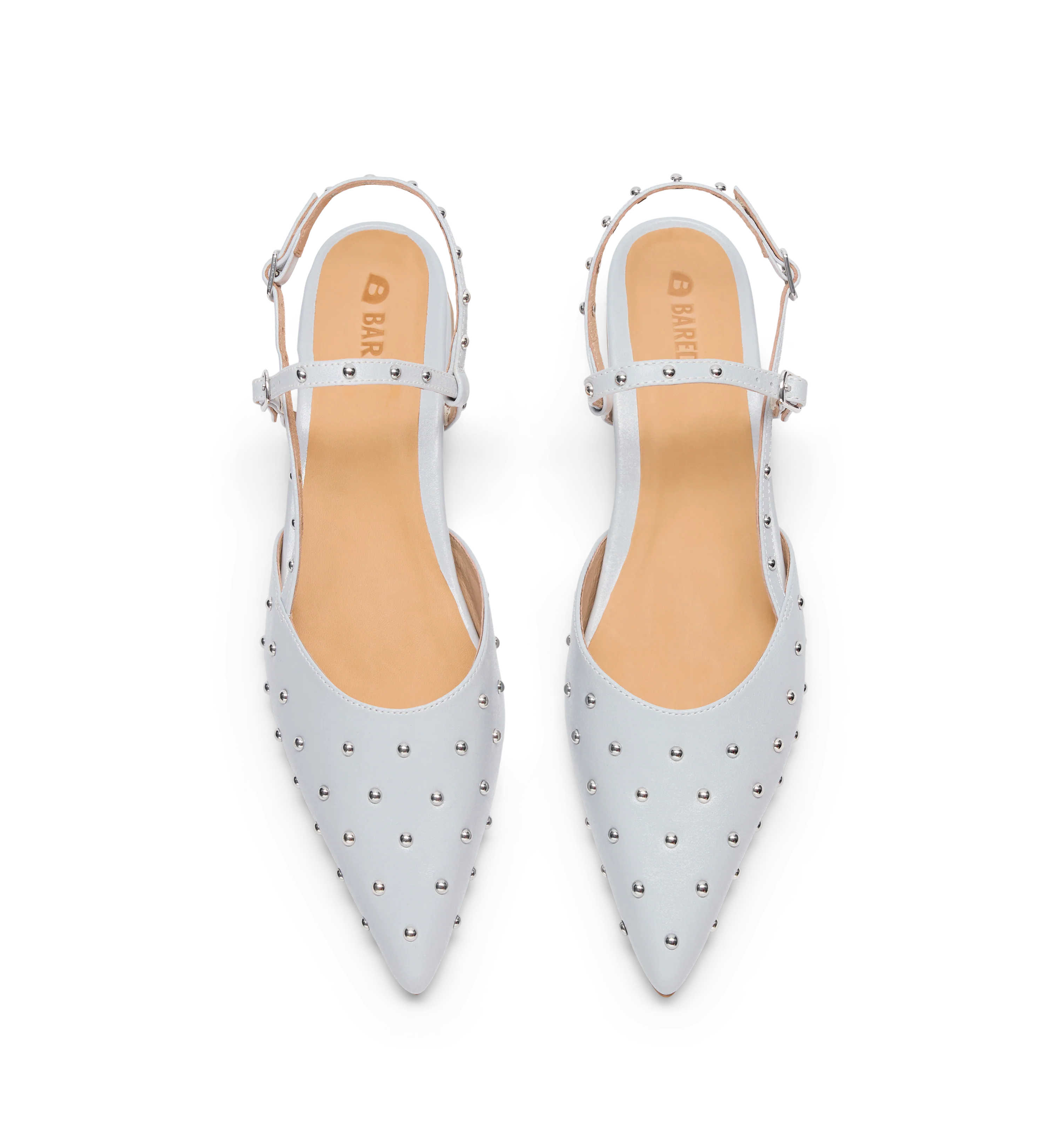 Firecrown 2 Ice Blue Leather & Hardware Flats