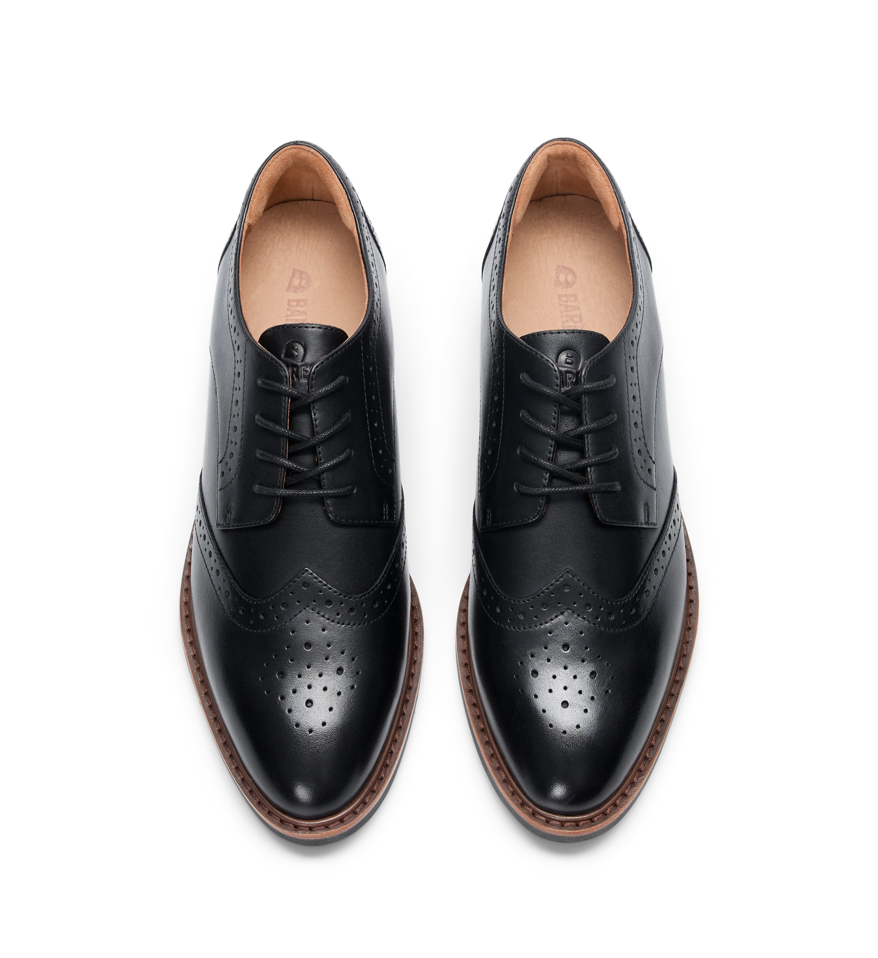 Astrapia Black Leather Lace Up Flats