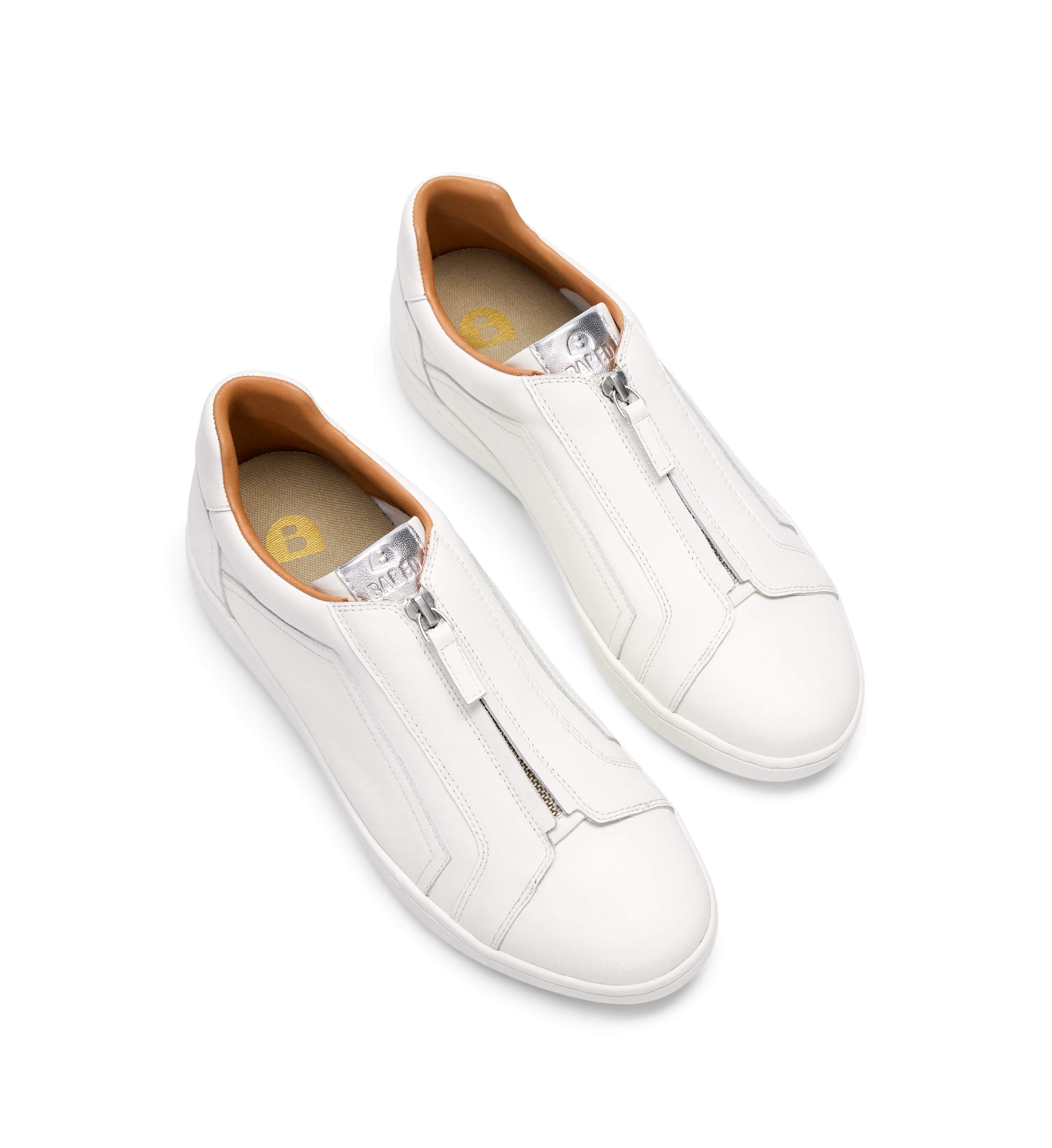 Troupial White Leather Sneakers