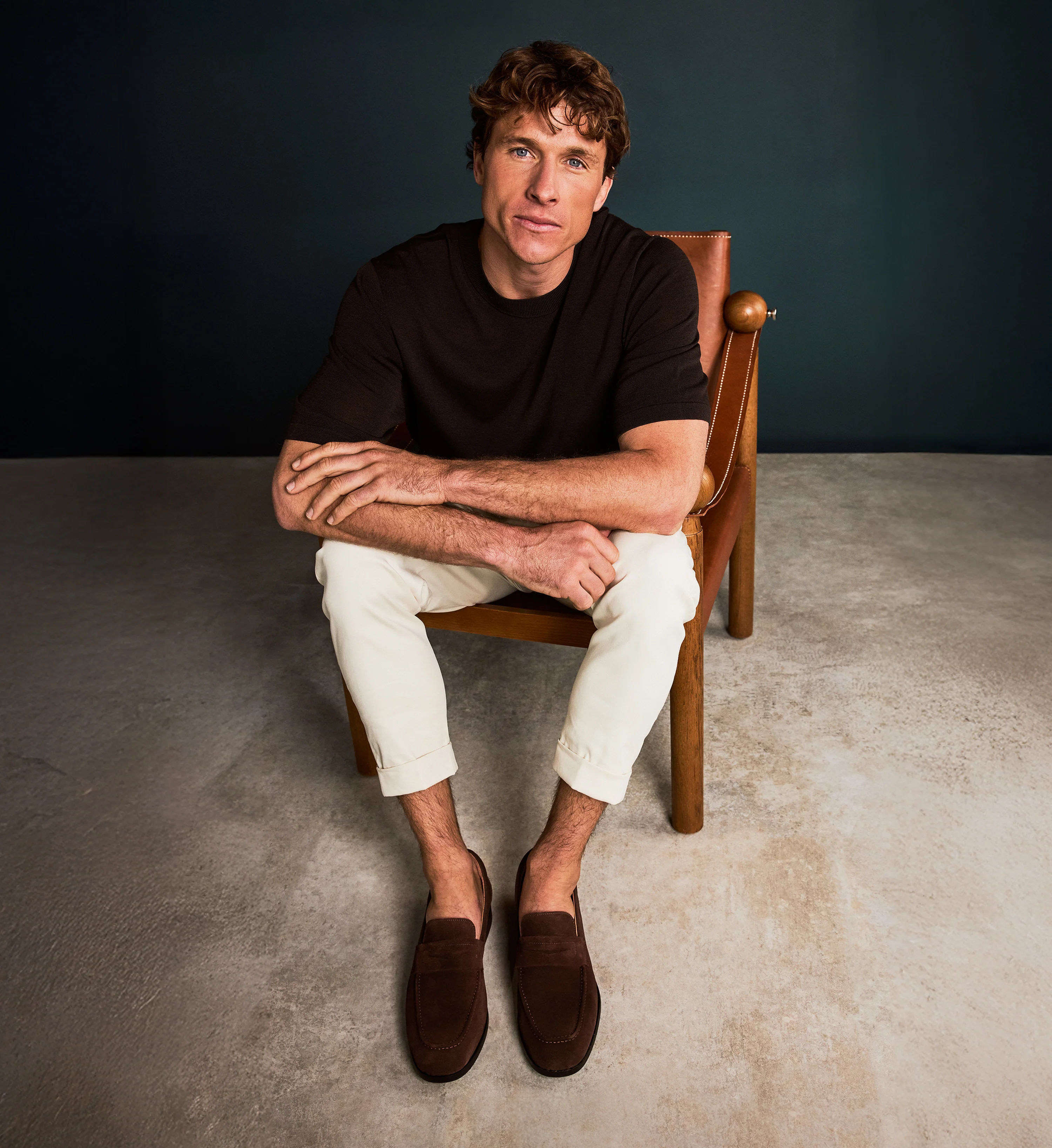 Samarium Brown Suede Loafers