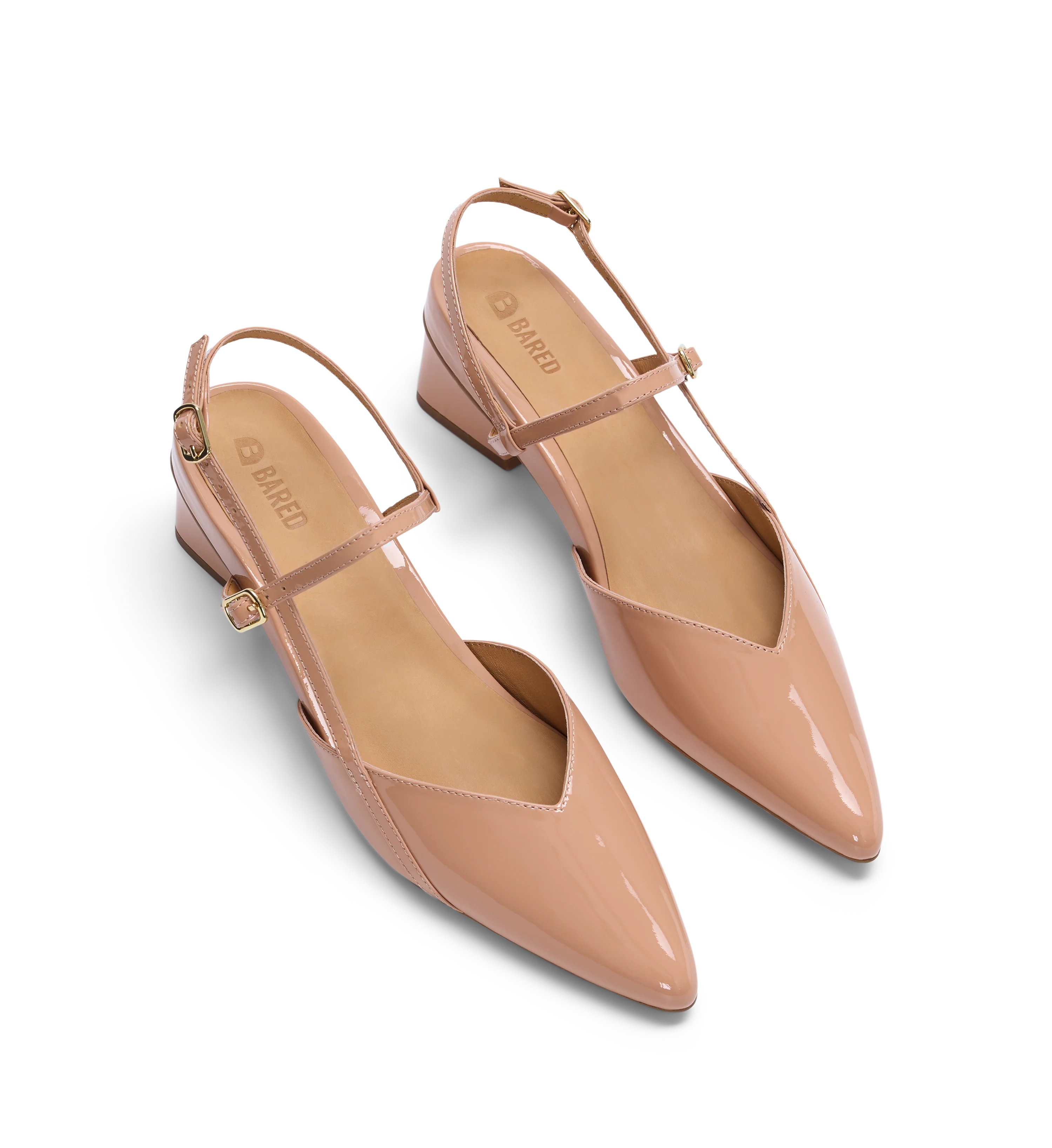 Nene 2 Blush Patent Leather Low Heels