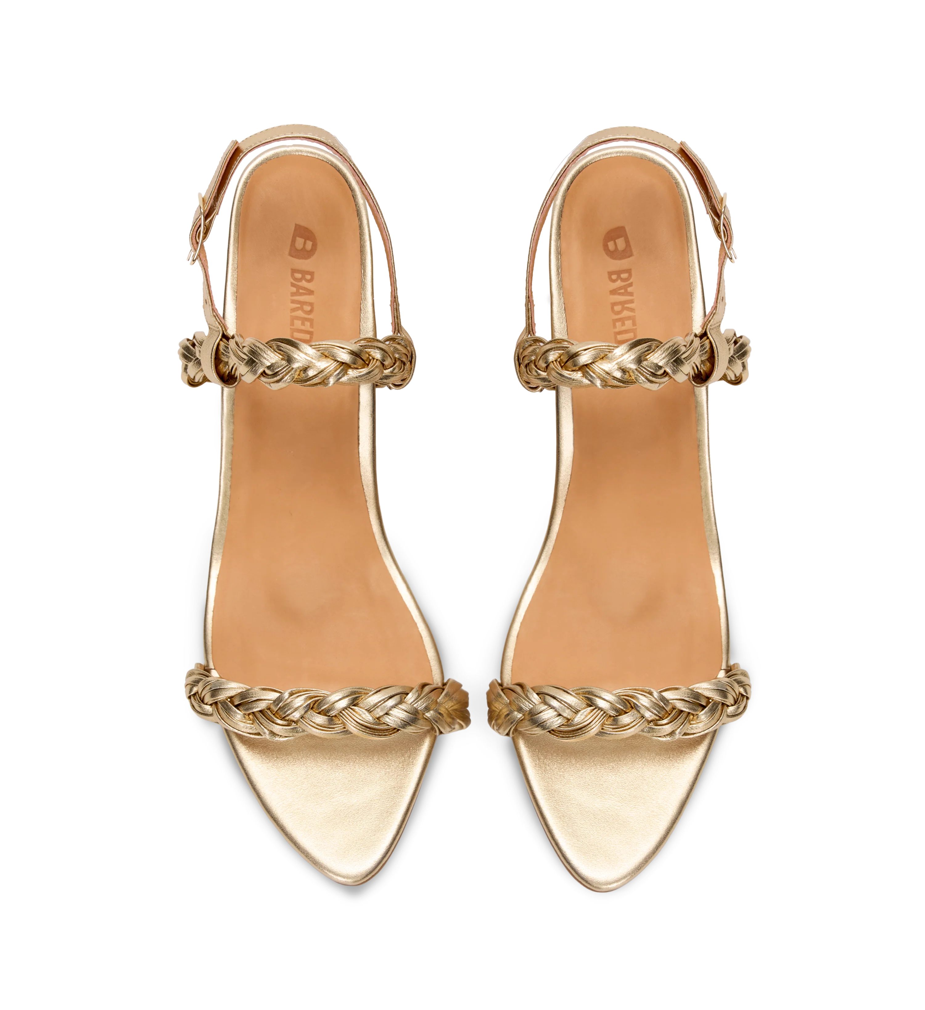 Odedi Gold Leather High Heels