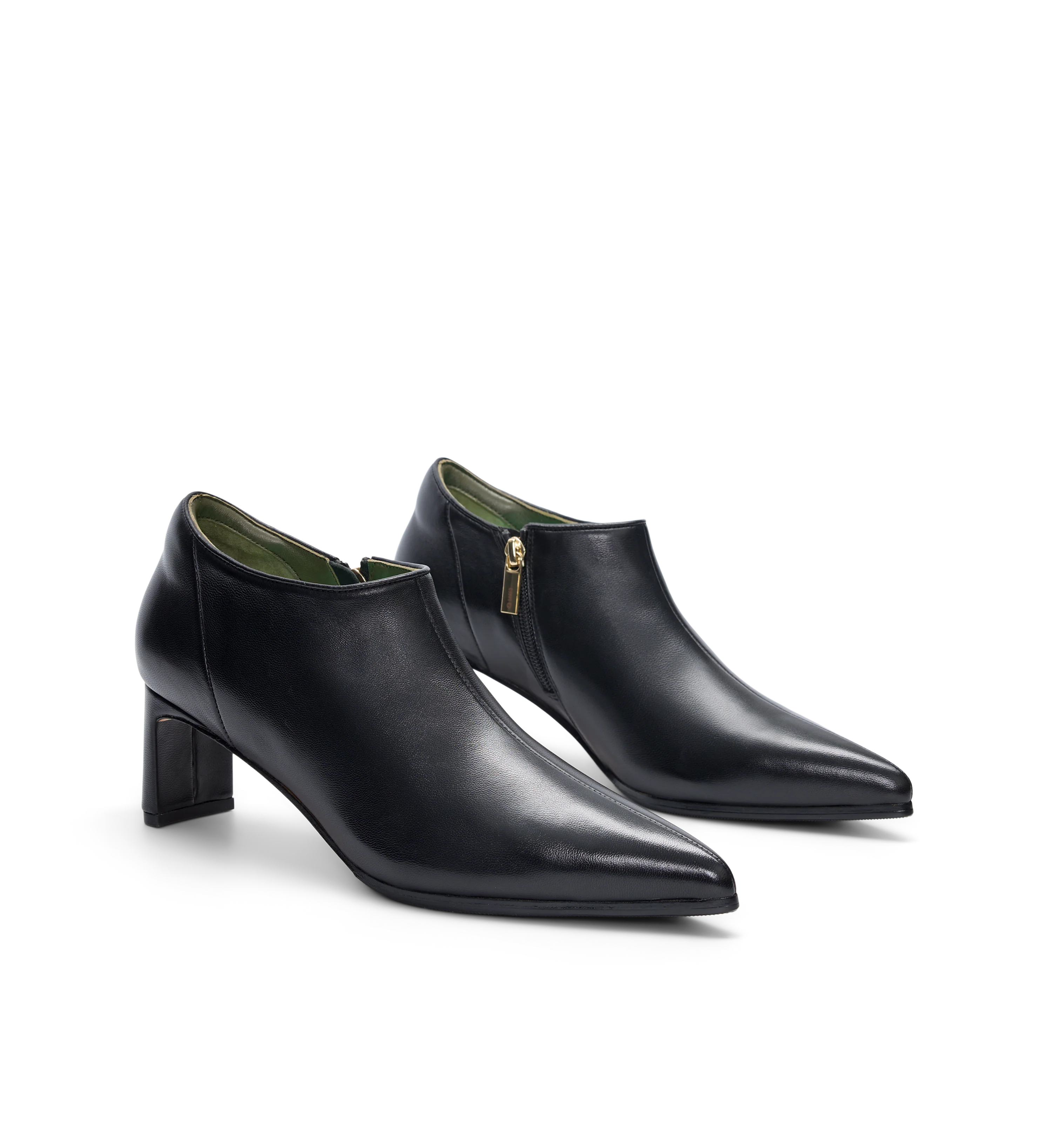 Habia Black Leather Flat Boots