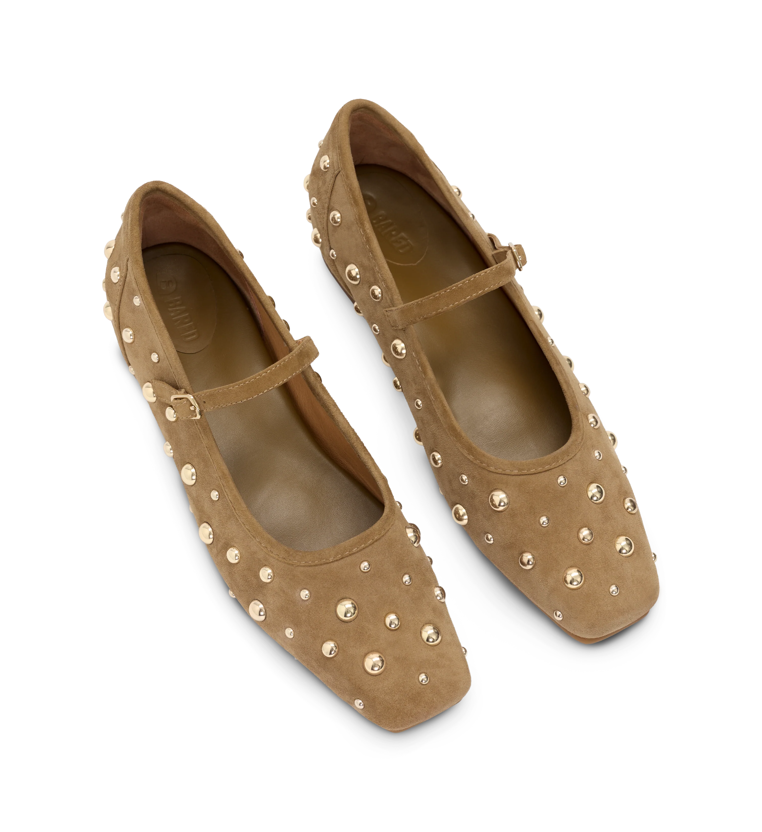 Surfbird Camel Suede & Hardware Ballet Flats