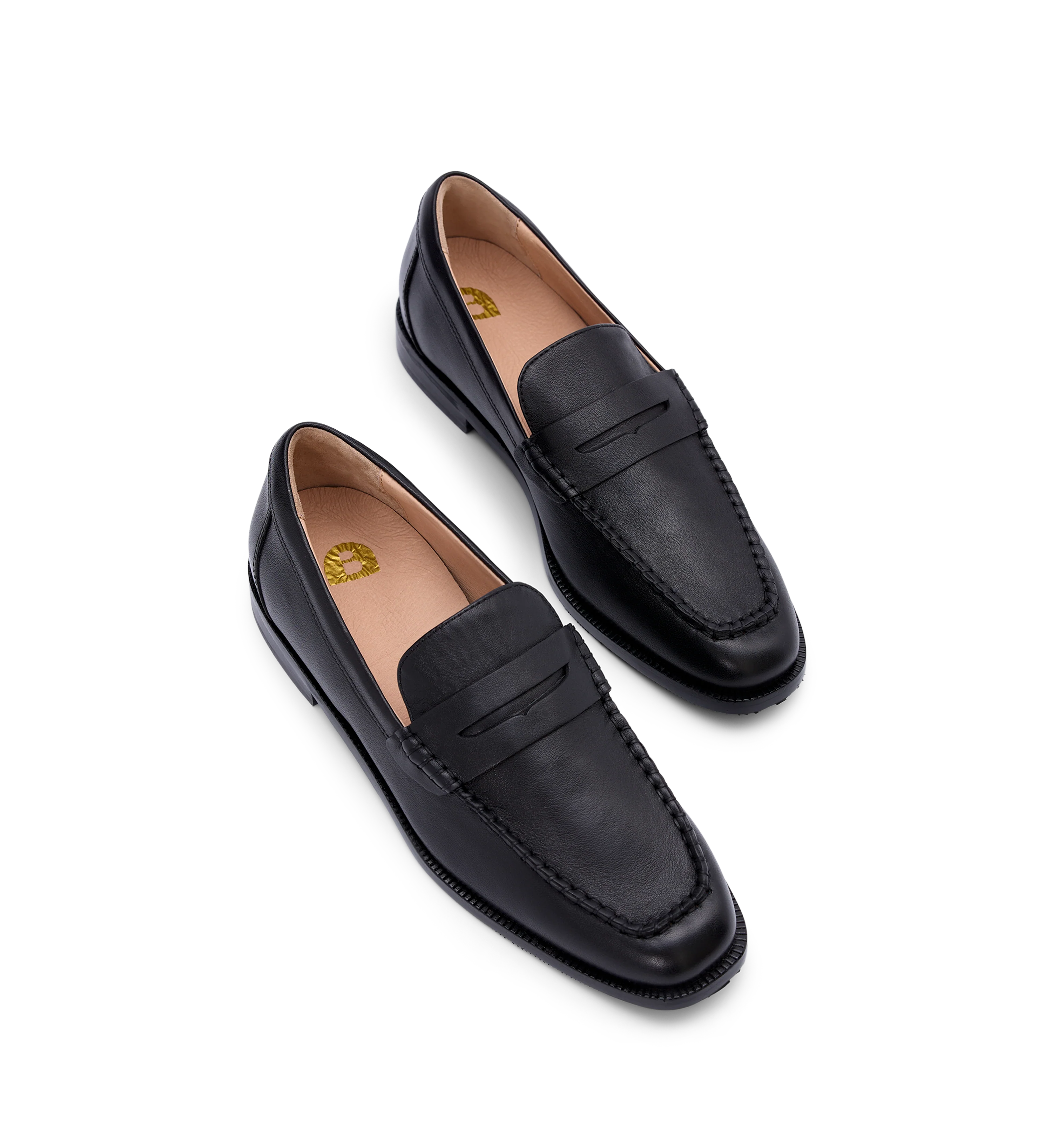 Maleo Black Leather Loafers