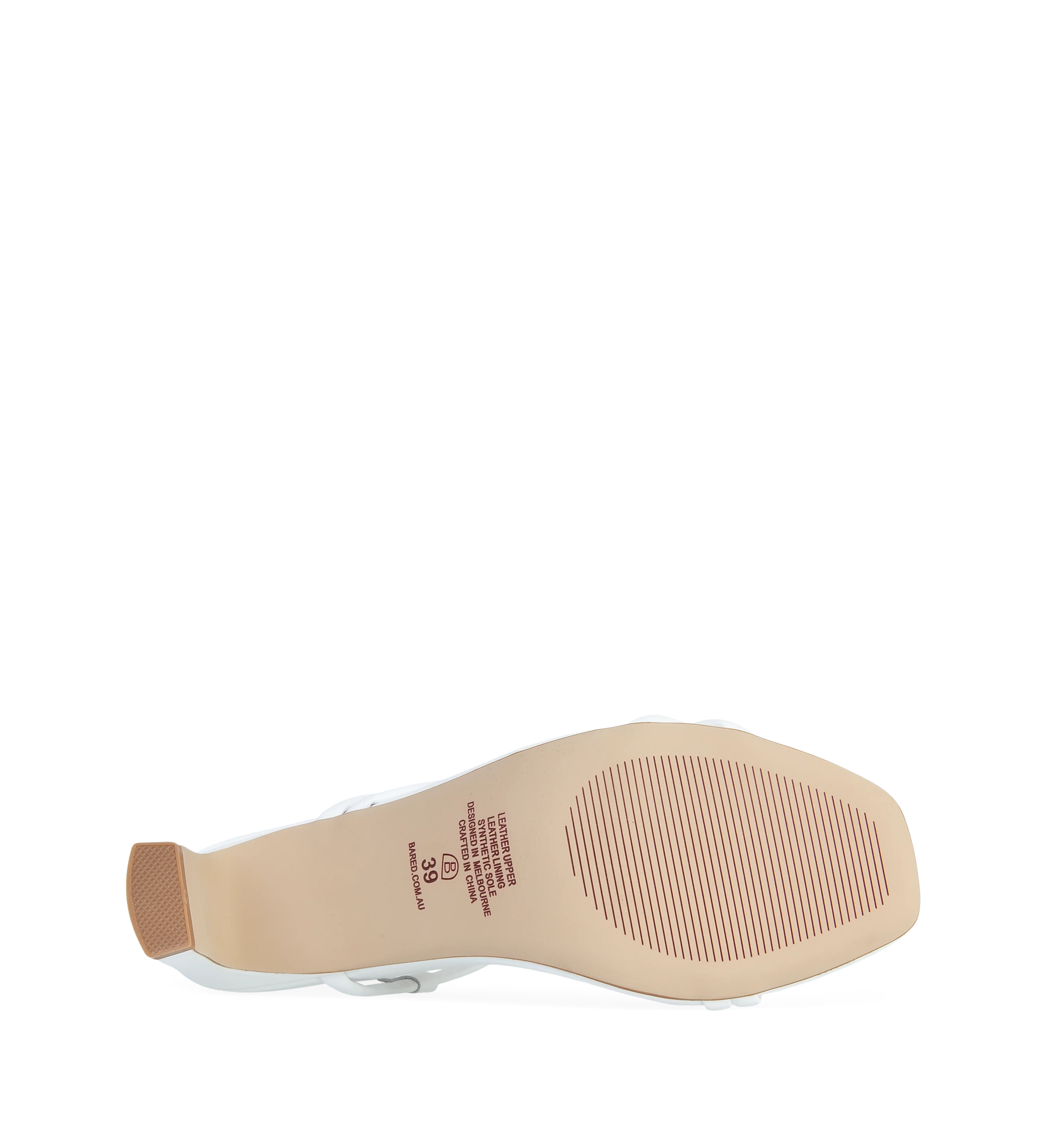 Towhee White Leather Low Heels