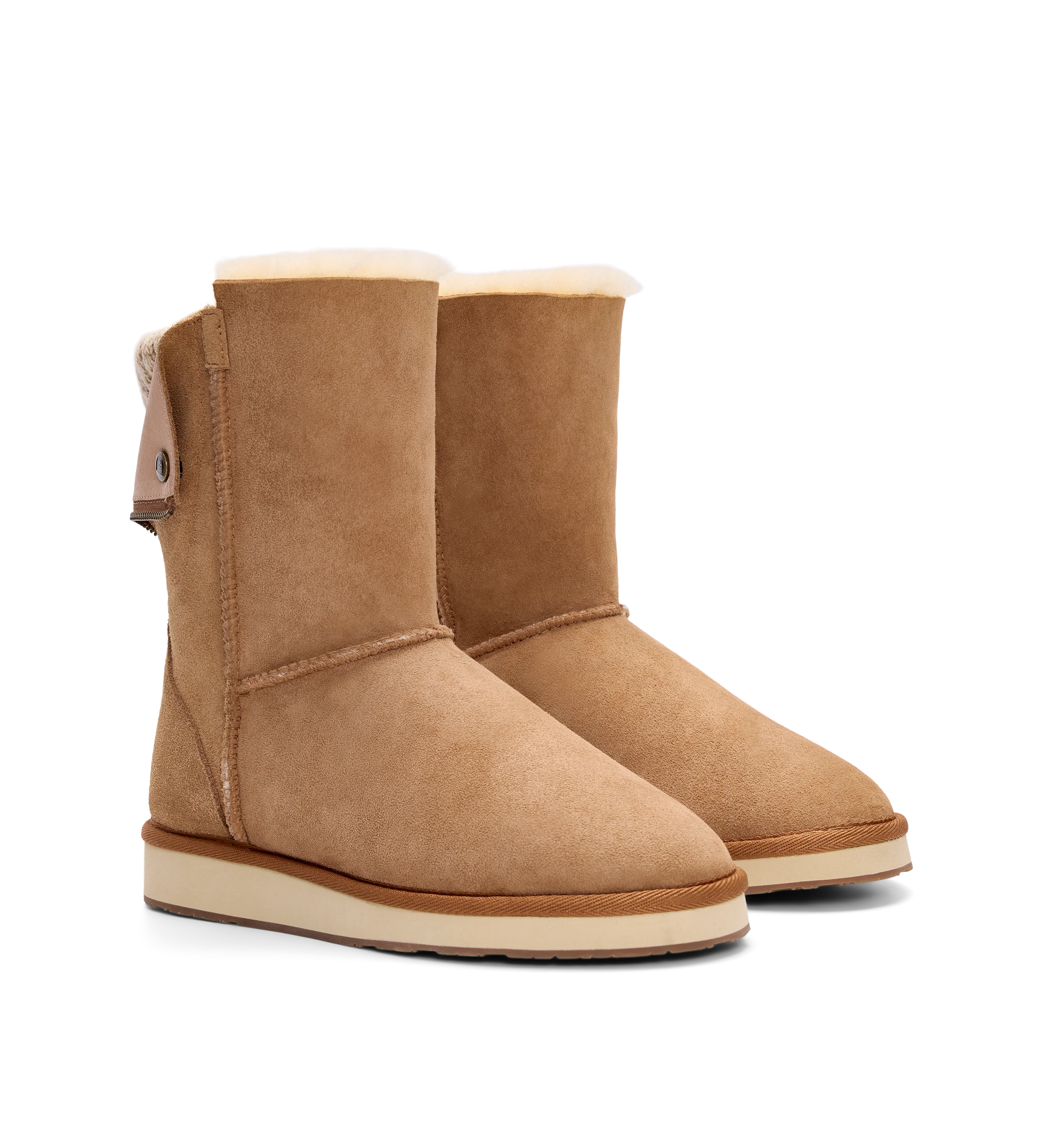 Gosling Knitted Home Boot Chestnut Sheepskin Slipper Boots