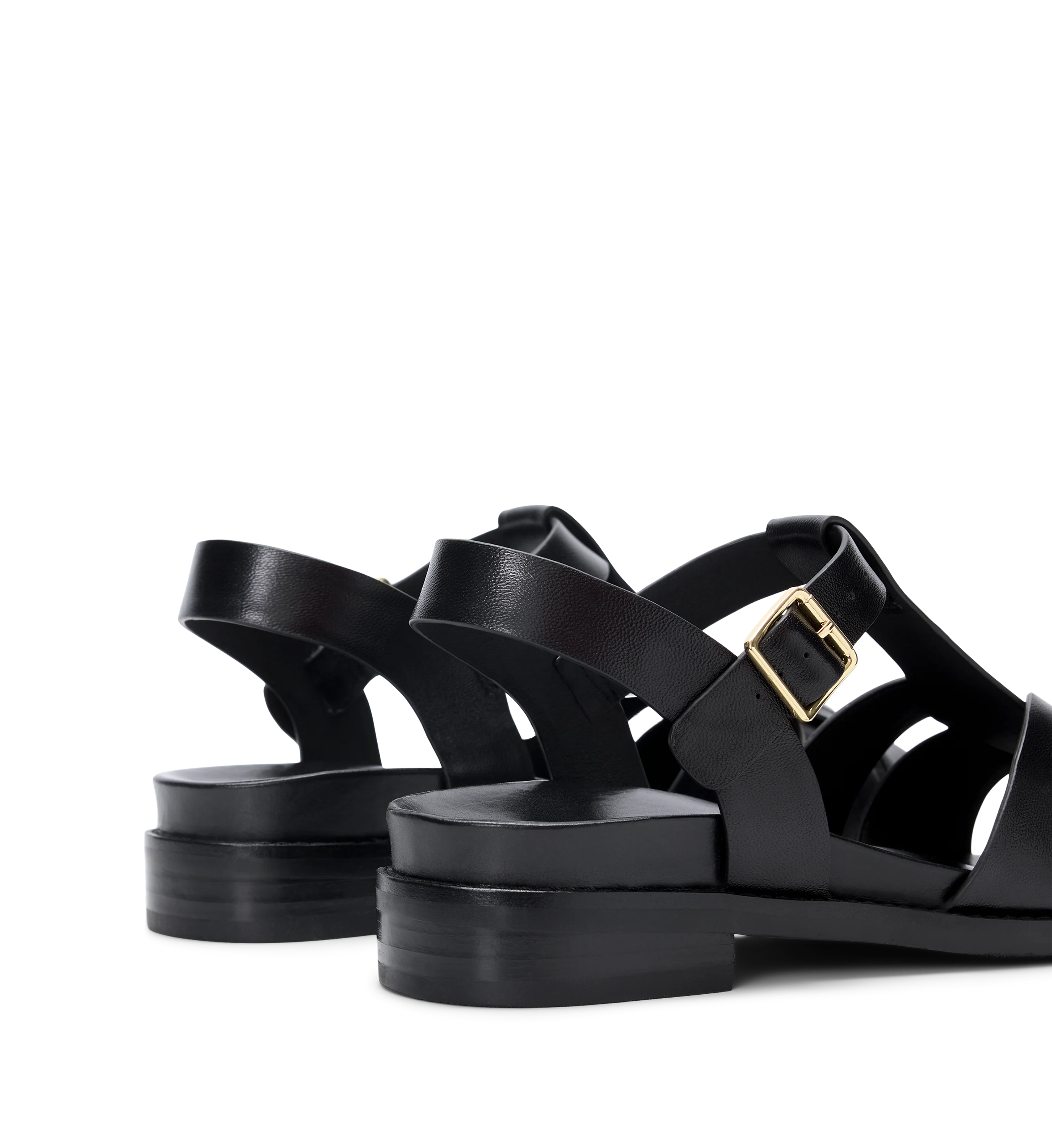 Cettia Black Leather Casual Flats