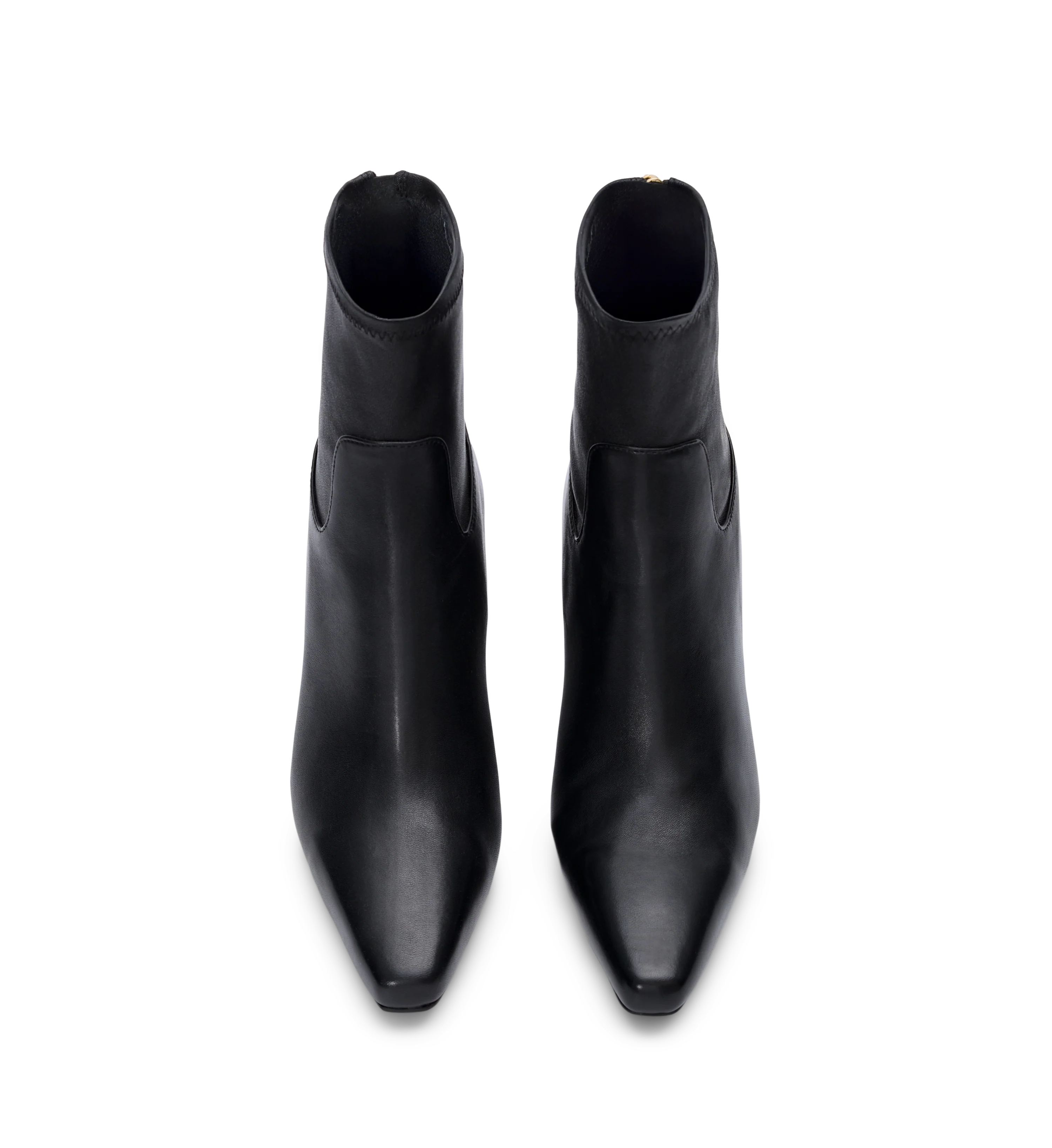 Rockfinch Black Leather Heeled Boots
