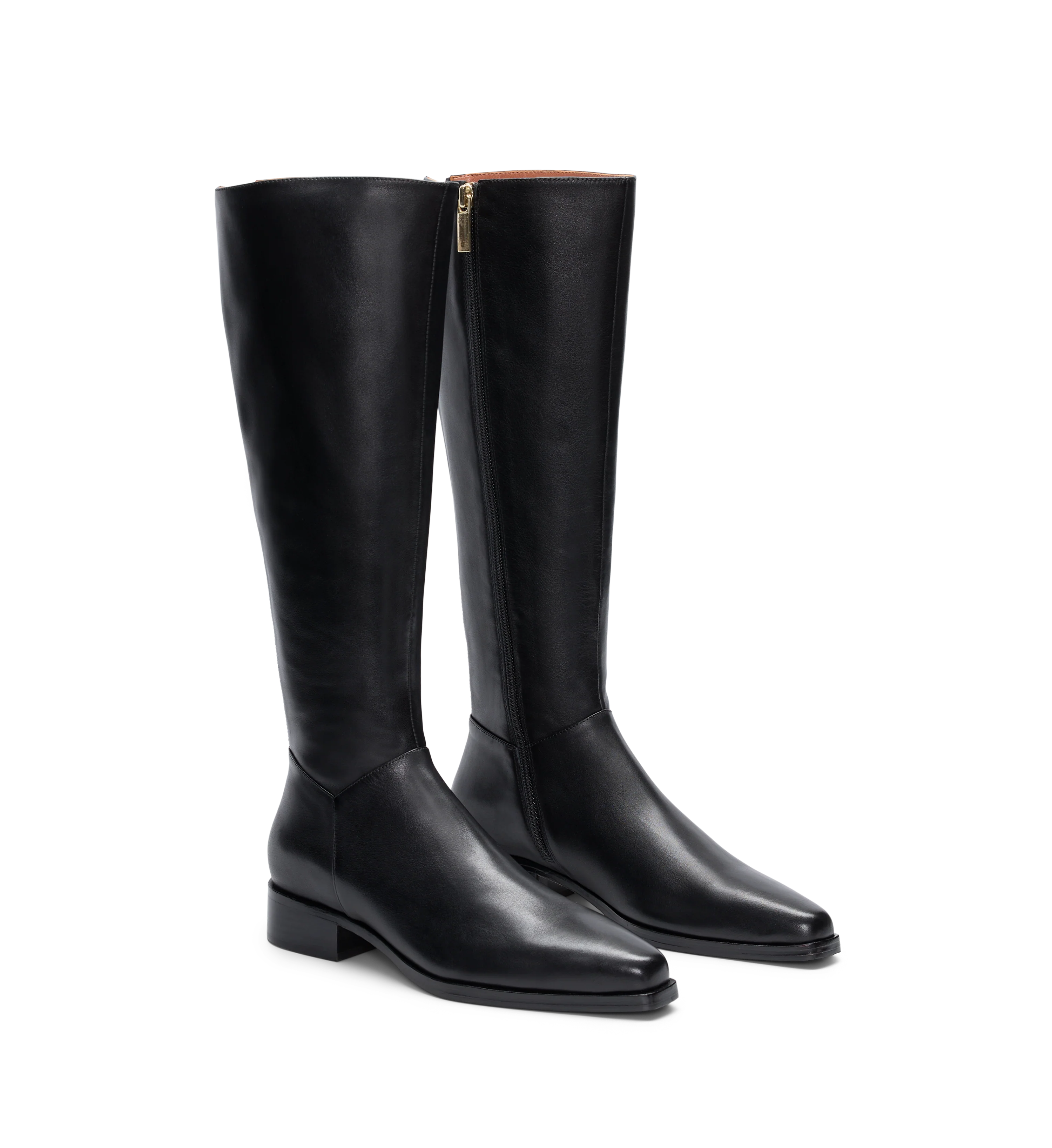 Sitta Black Leather Knee High Boots