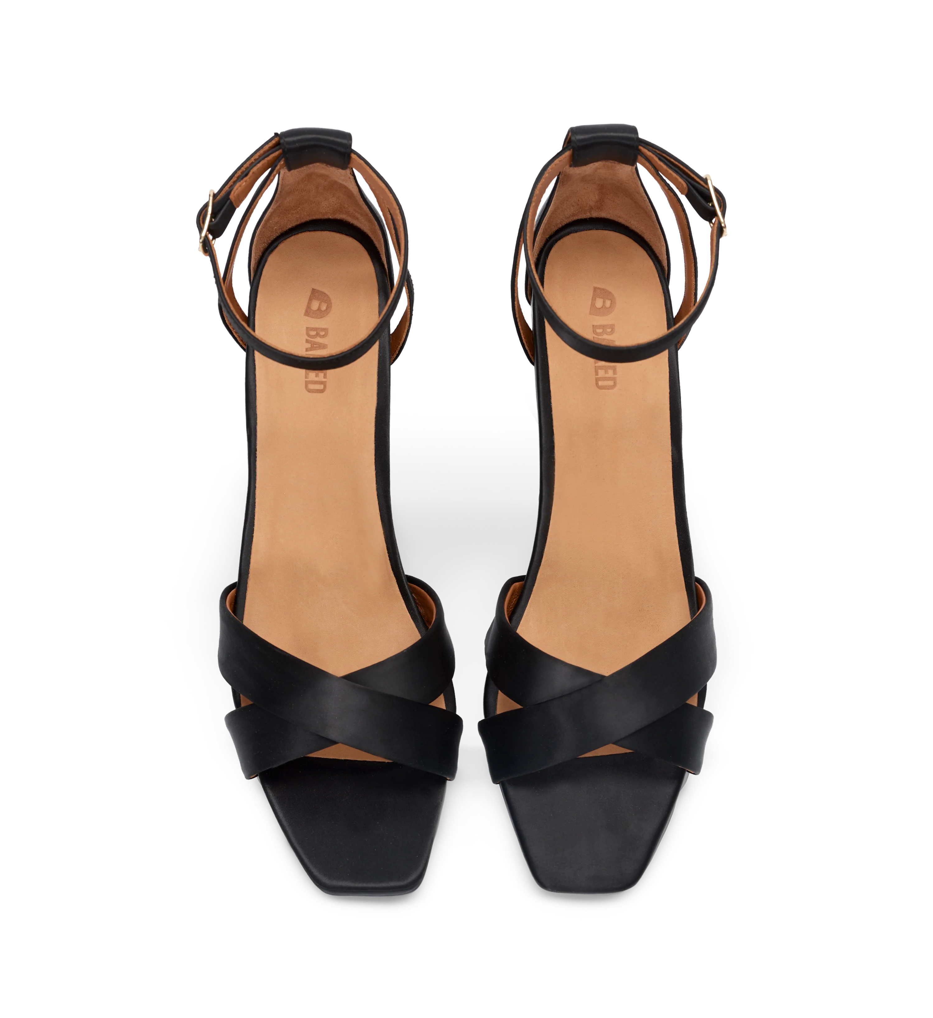 Nuthatch Black Satin High Heels