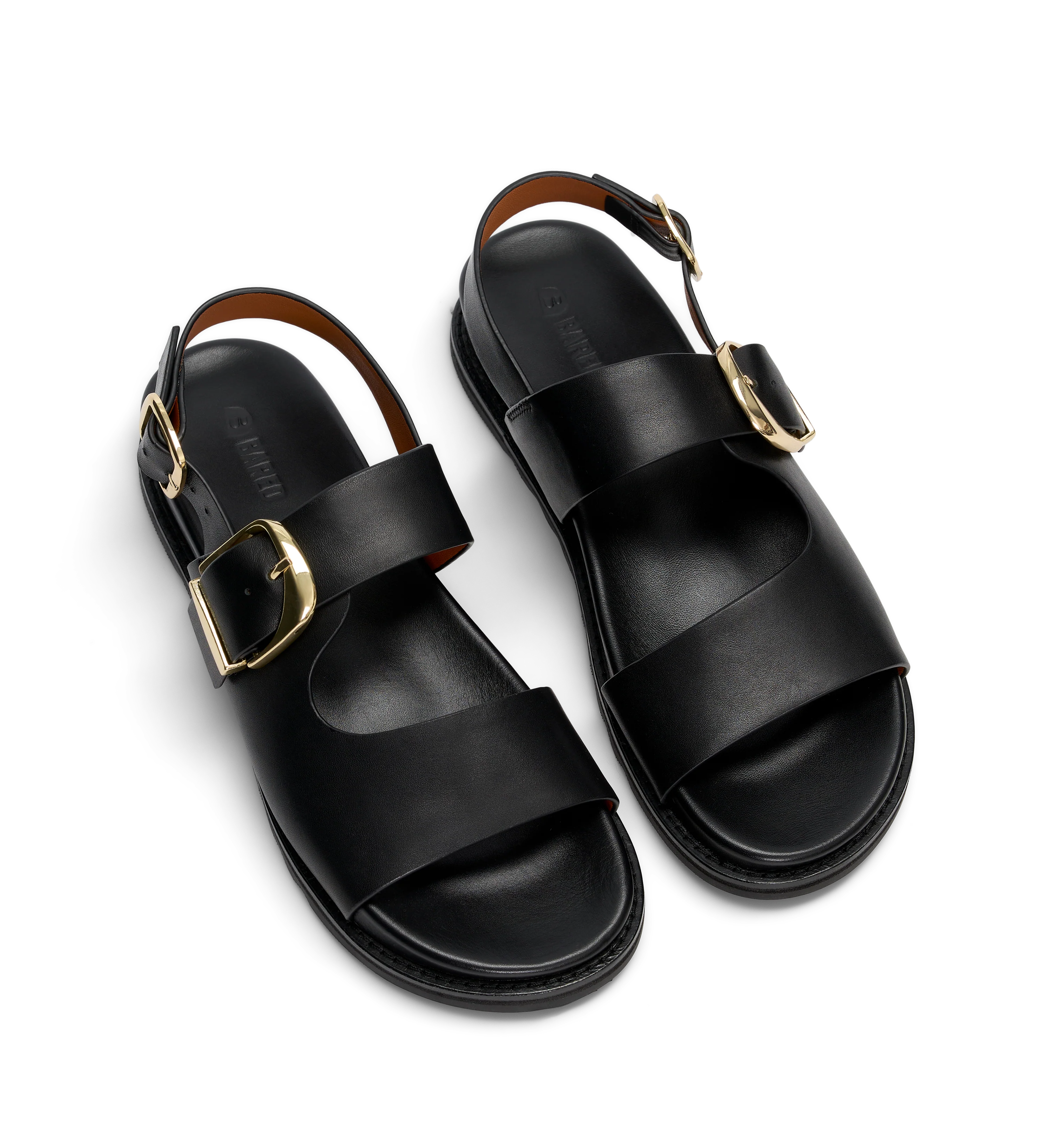 Turnstone Black Leather Chunky Sandals