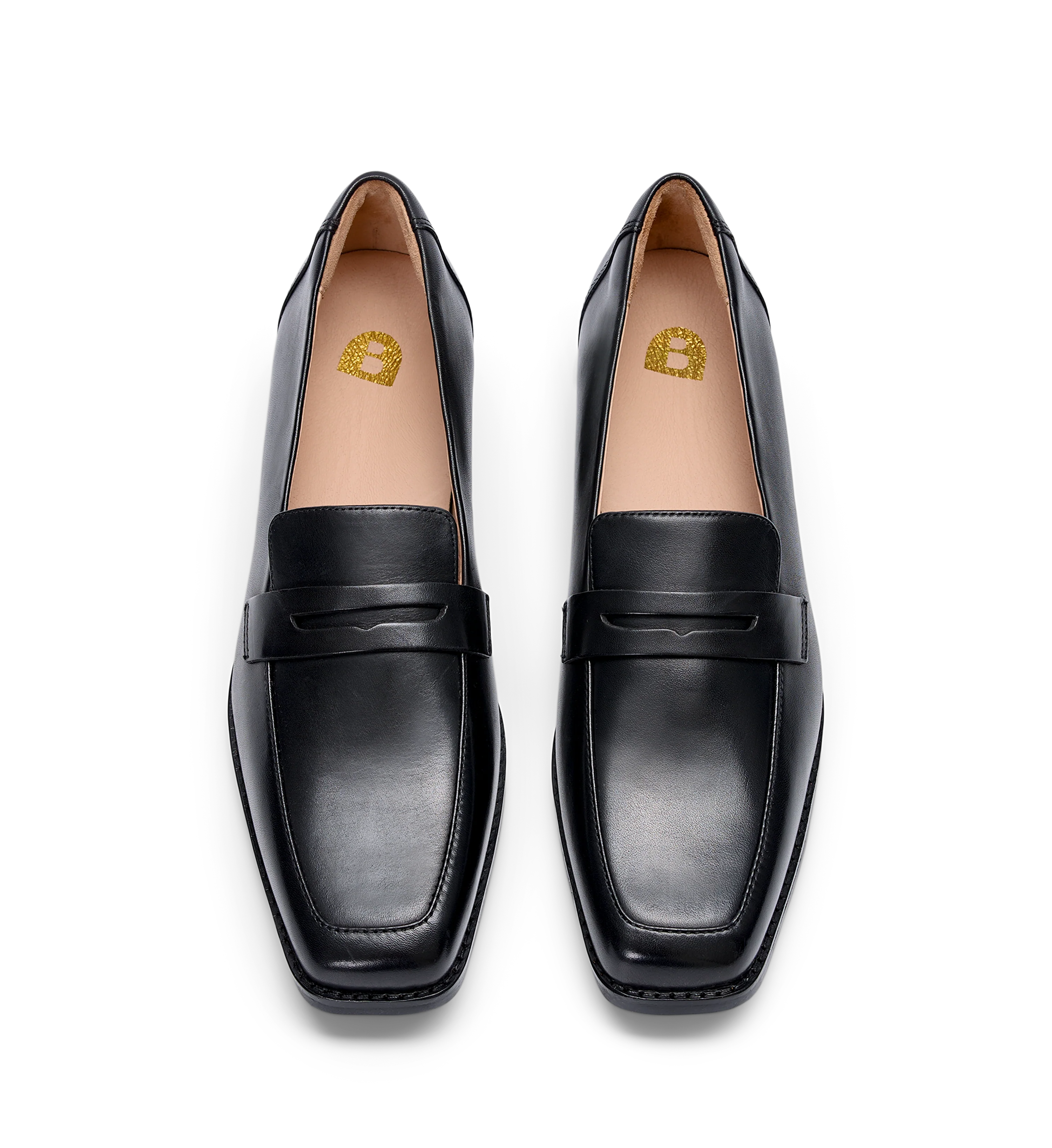 Piha Black Leather Loafers