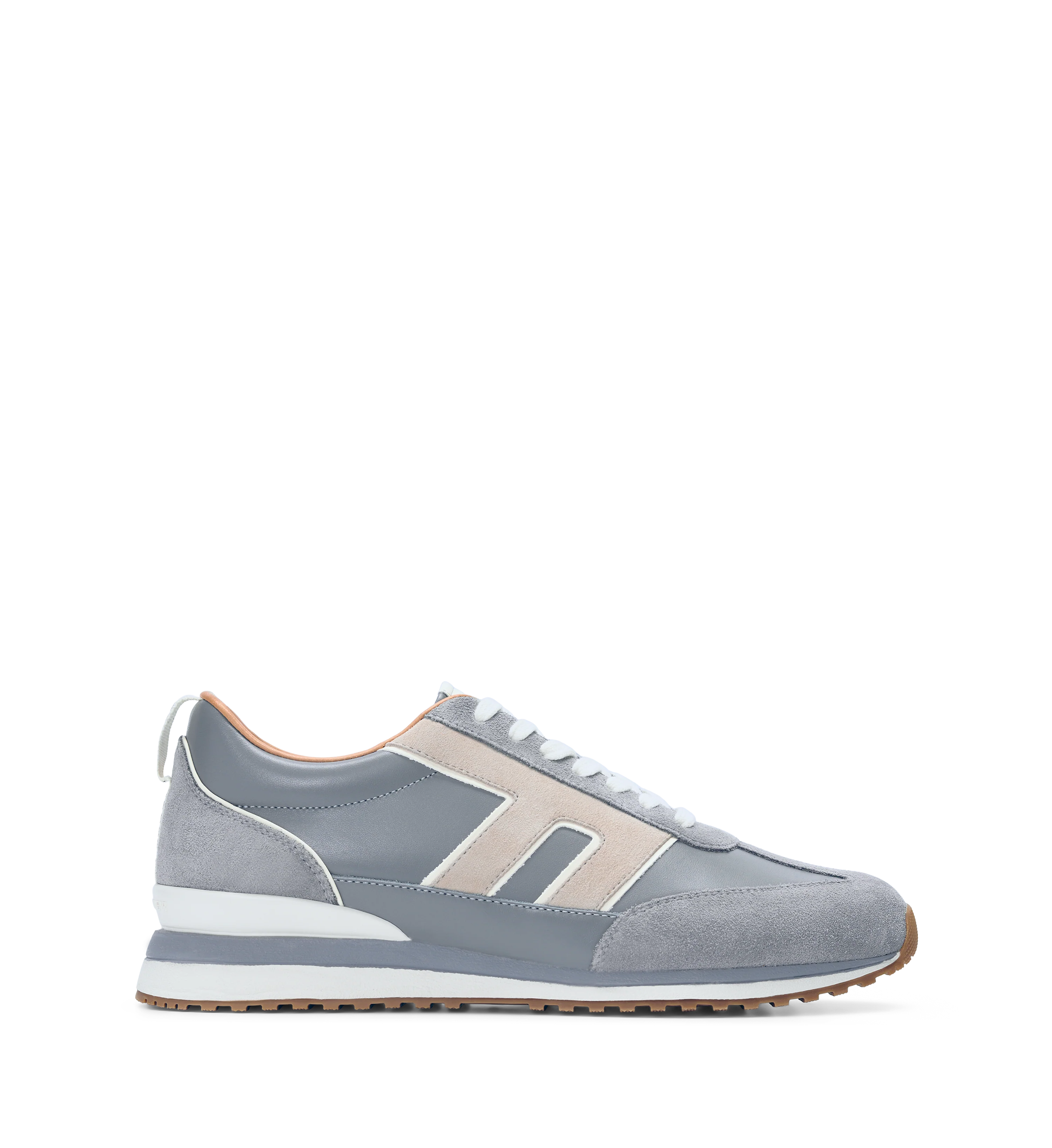 Stork Ice Blue Leather & Suede Sneakers