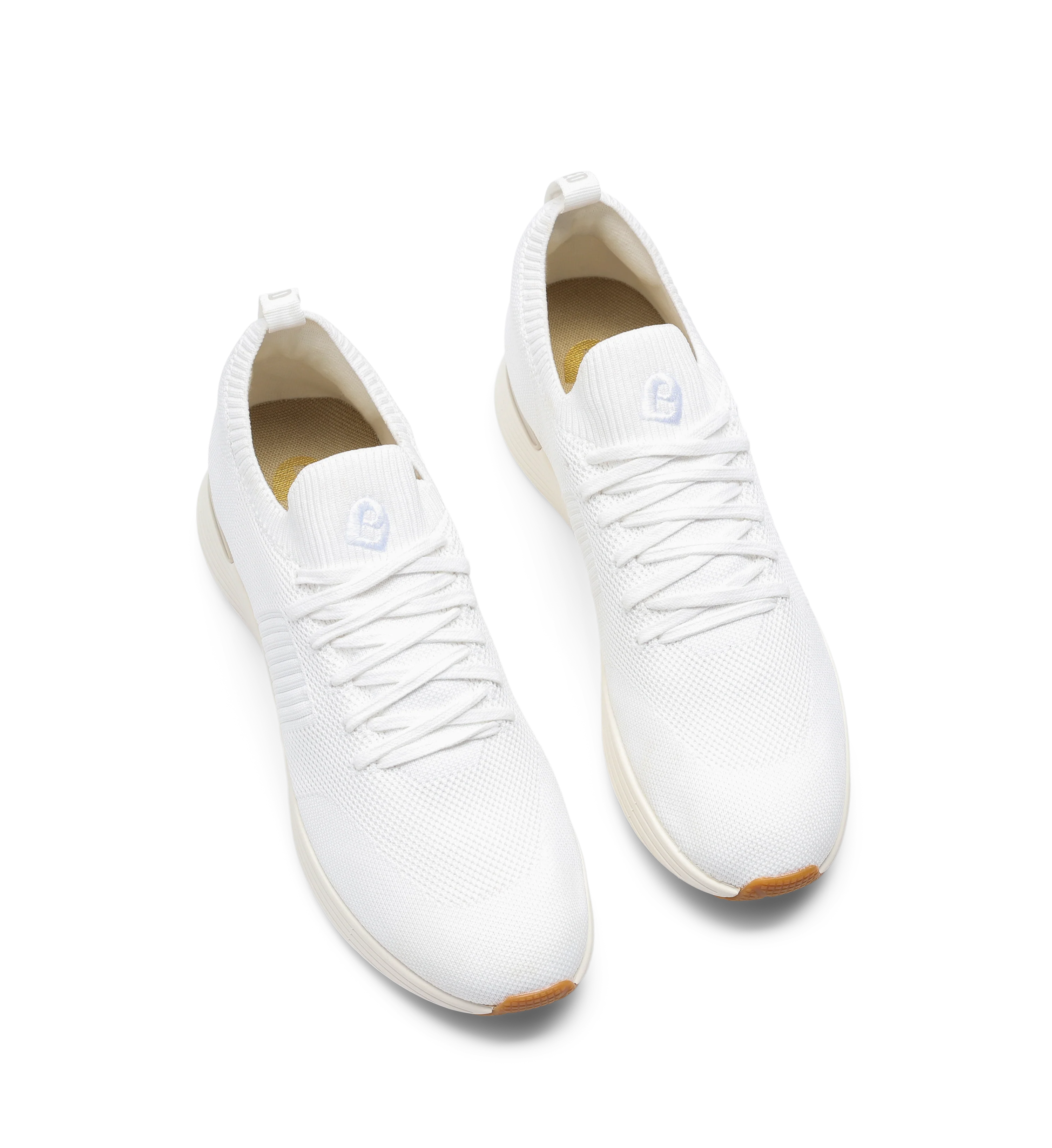 Jinzo White Knit Sneakers