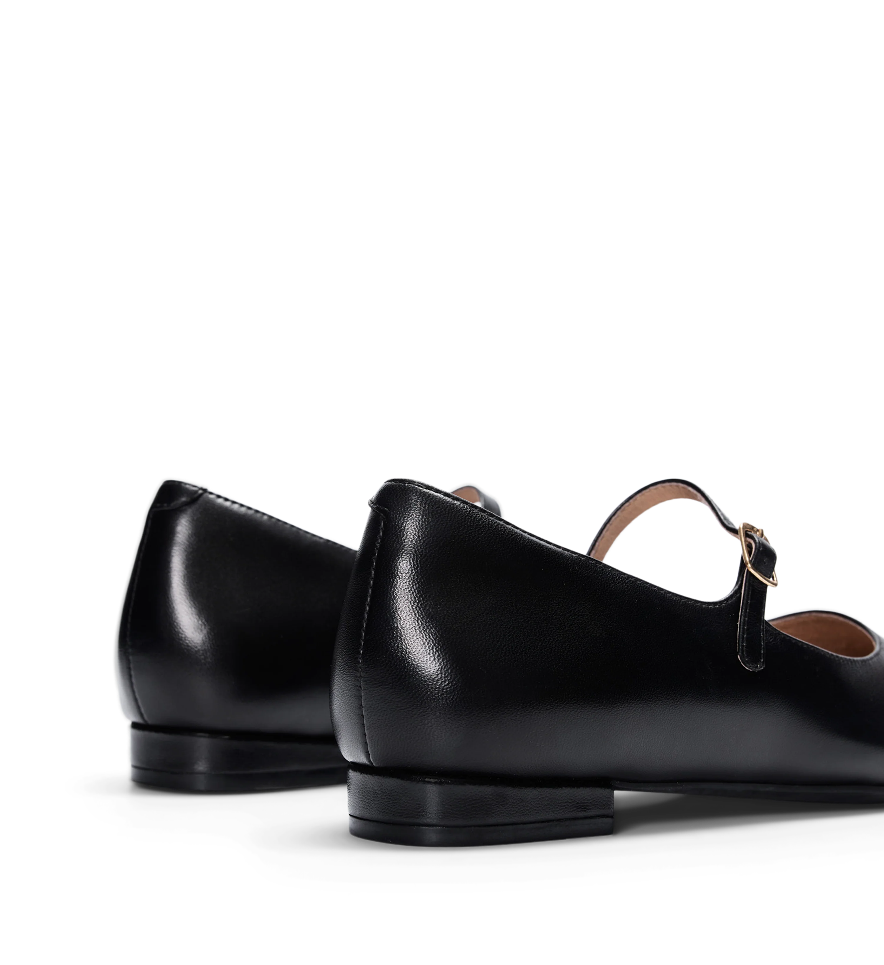 Palmchat Black Leather Ballet Flats