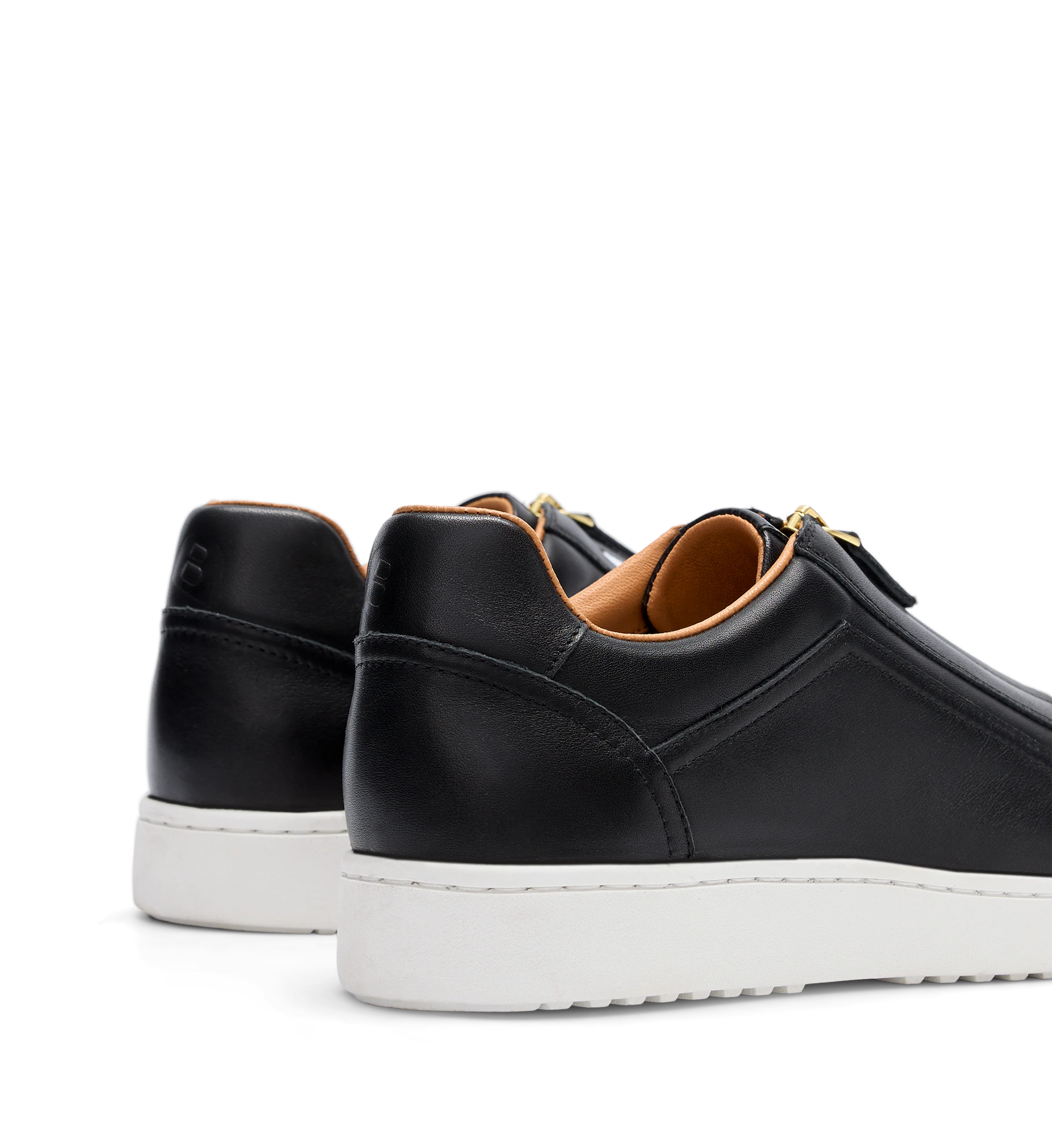 Troupial Black Leather Sneakers