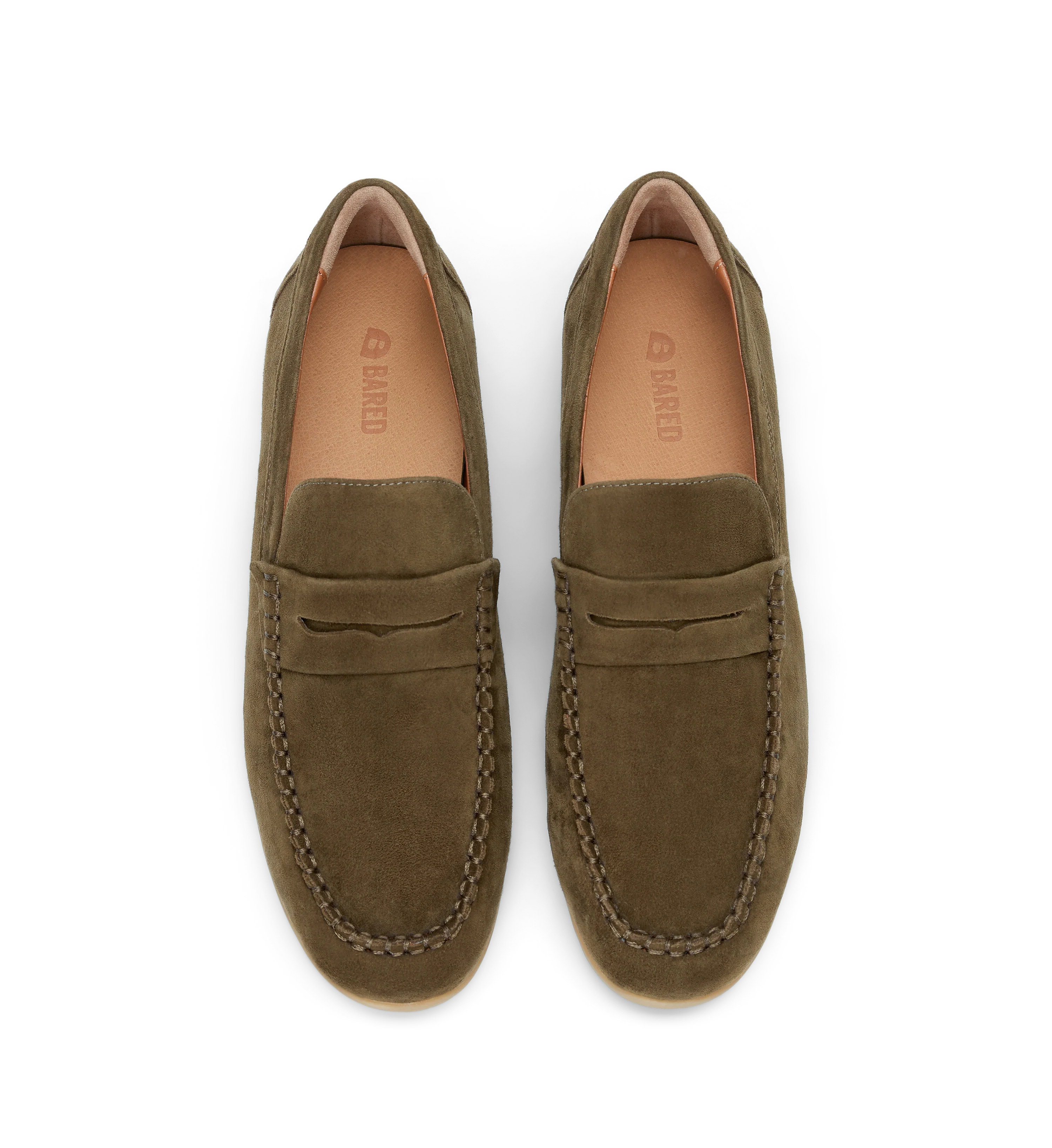 Hobby Olive Green Suede Loafers