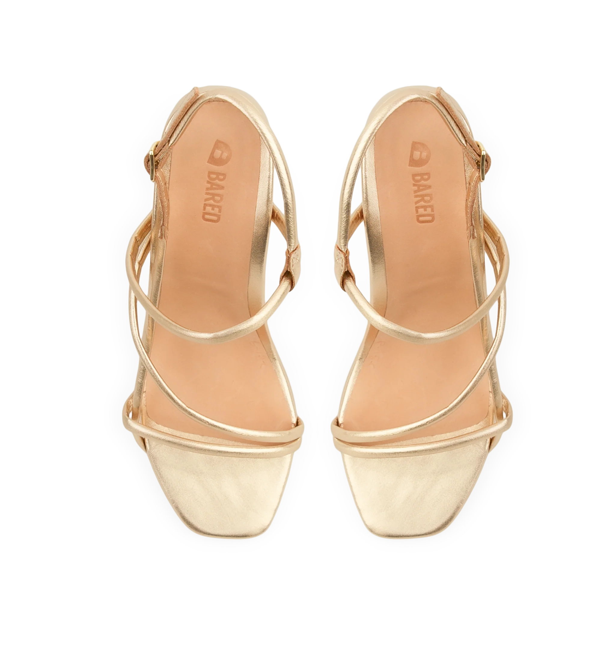 Godwit Gold Leather High Heels