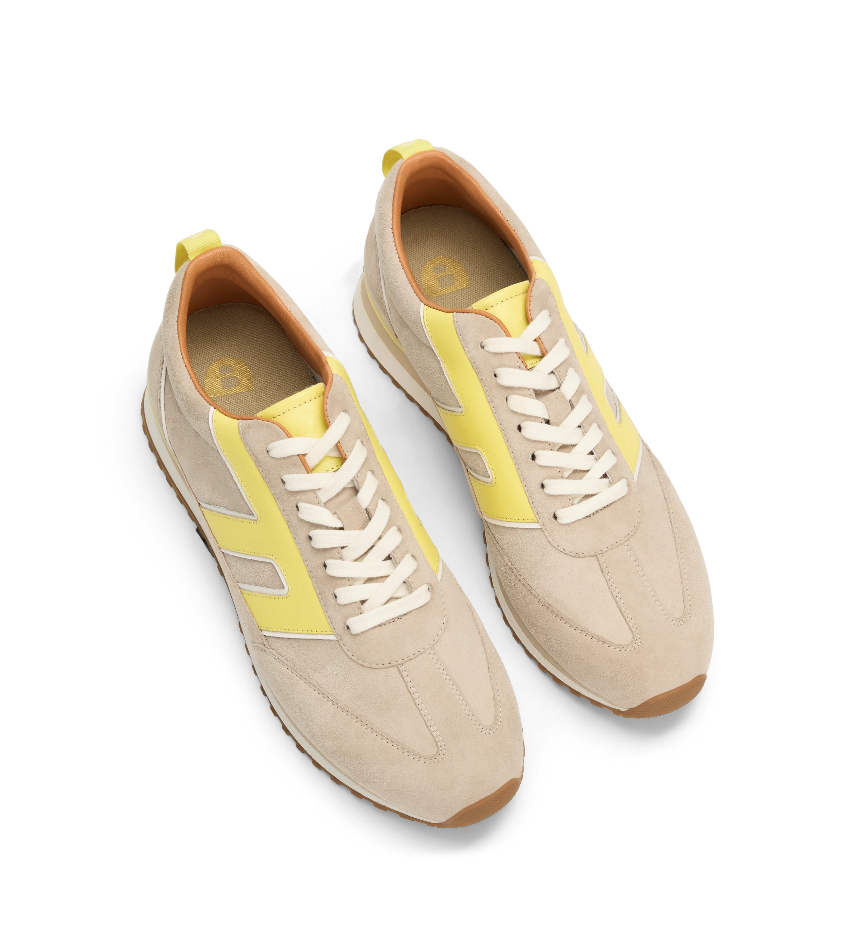 Stork Light Taupe Mix Leather & Suede Sneakers