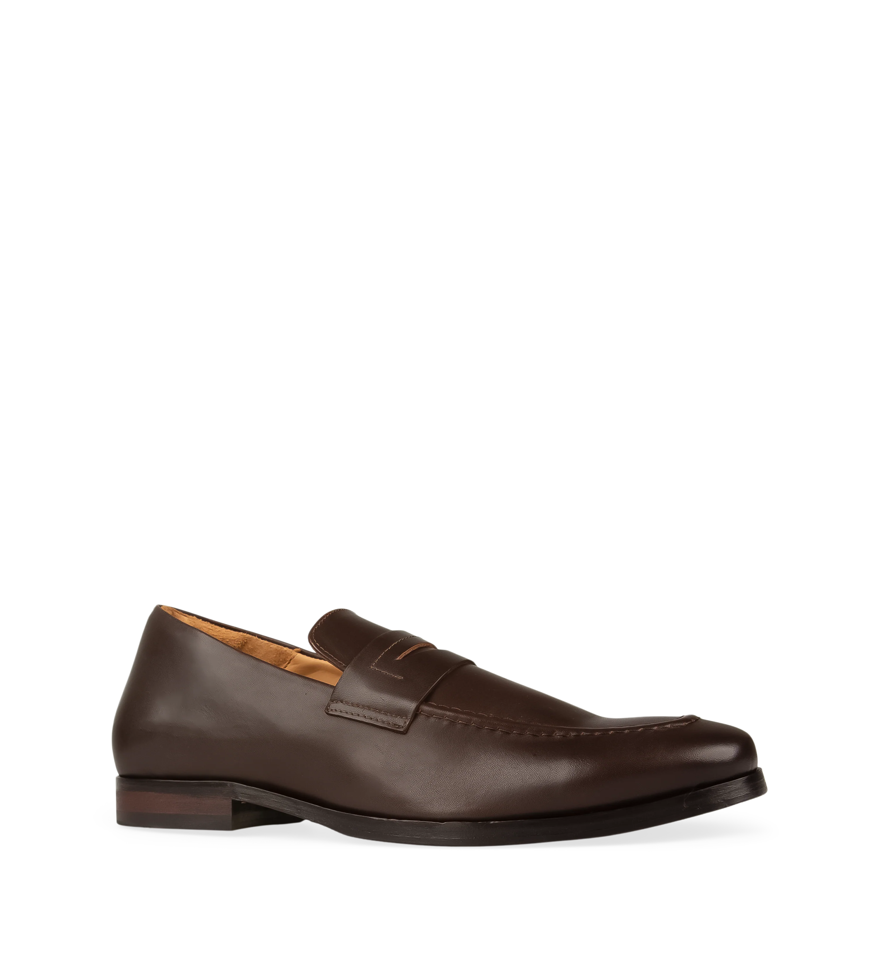 Samarium Chocolate Leather Loafers