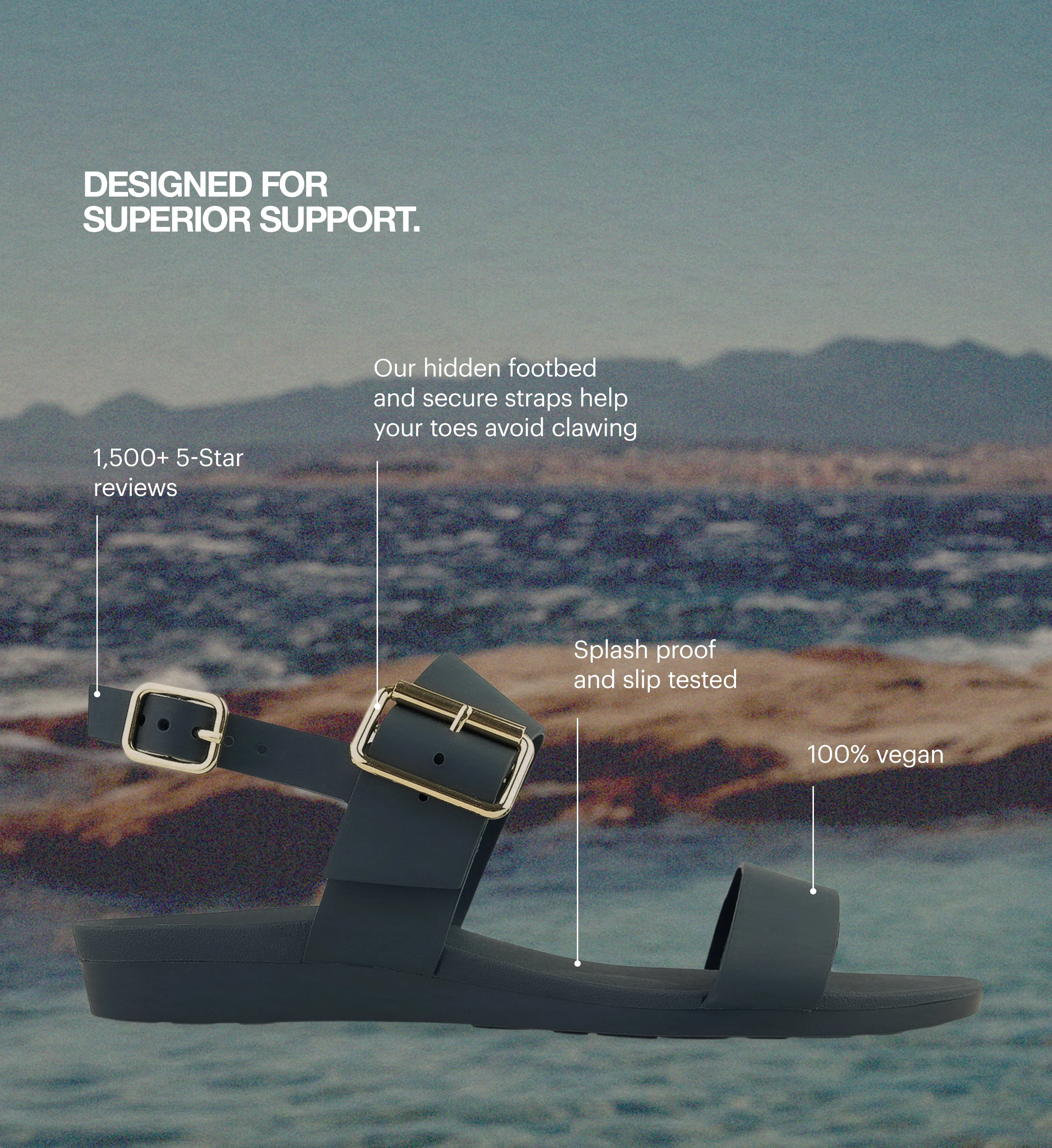 Sanderlings Navy Rubber Sandals