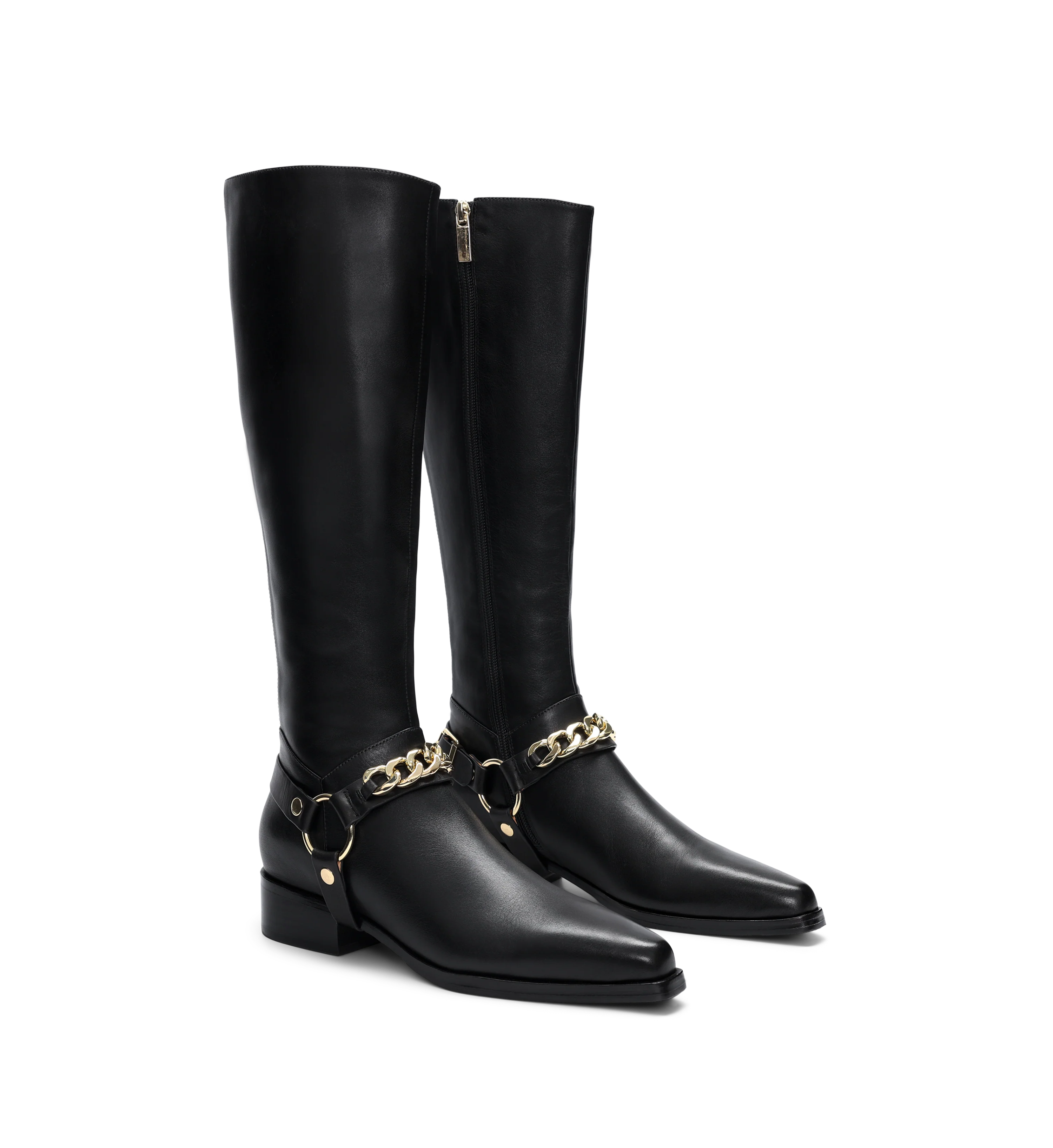 Boot Harness Black Leather