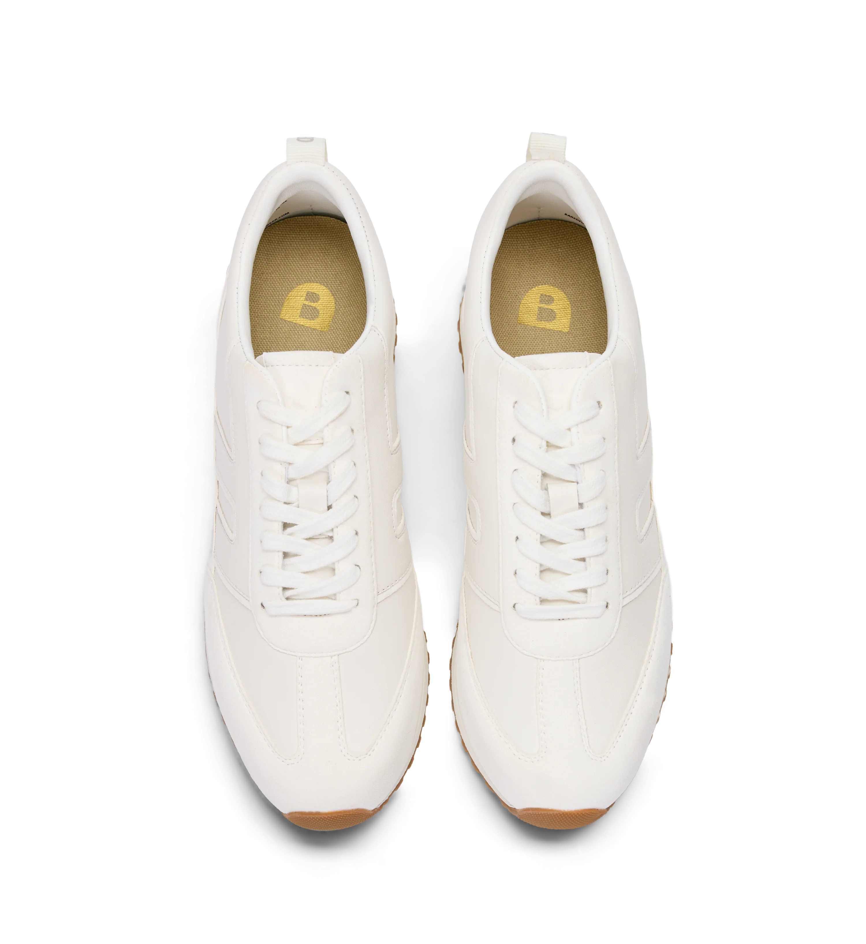 Stork White Leather & Suede Sneakers