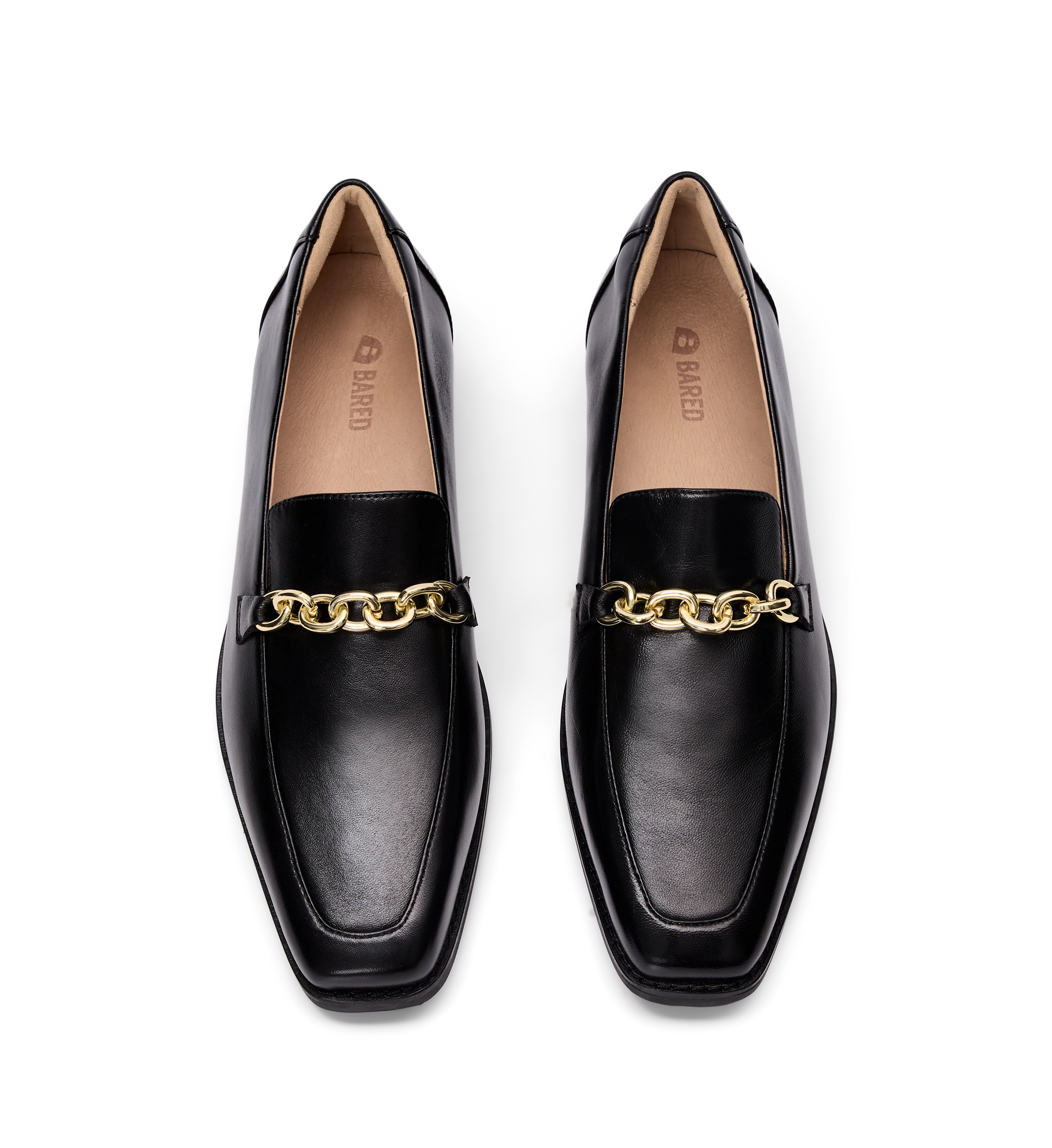 Whooper Black Leather & Hardware Loafers