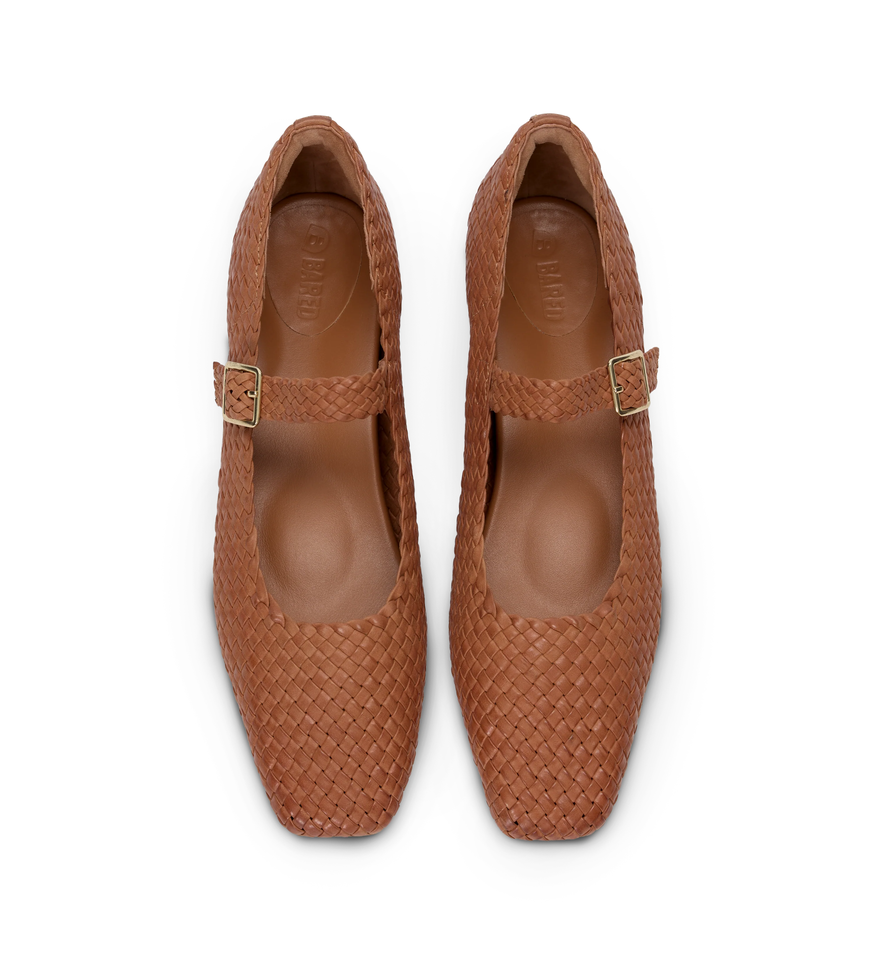 Surfbird Tan Woven Leather Ballet Flats