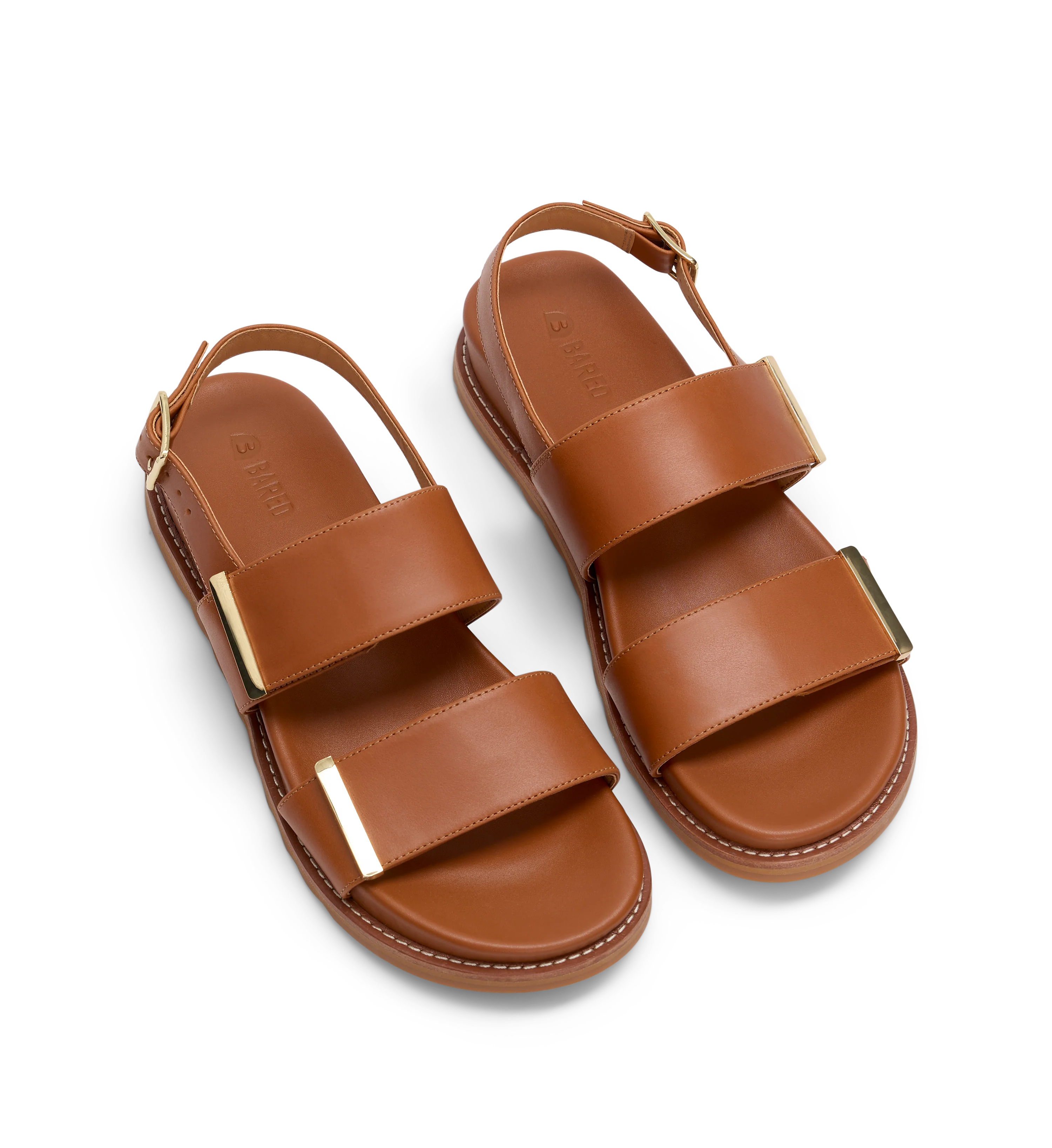 Goura Tan Leather & Hardware Chunky Sandals