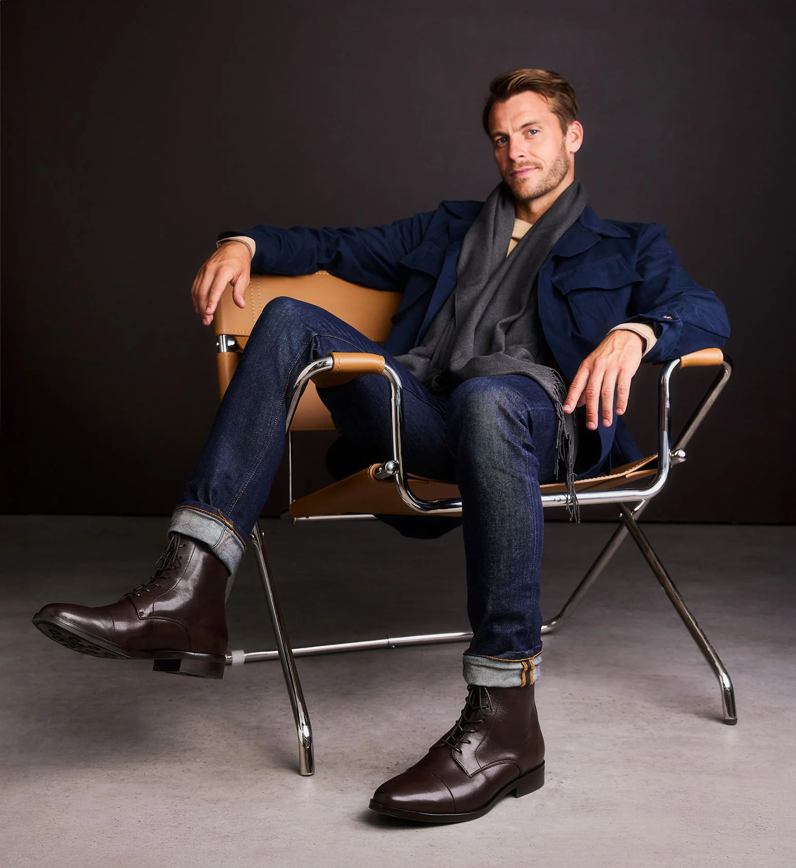 Nobelium Chocolate Leather Men's Boots