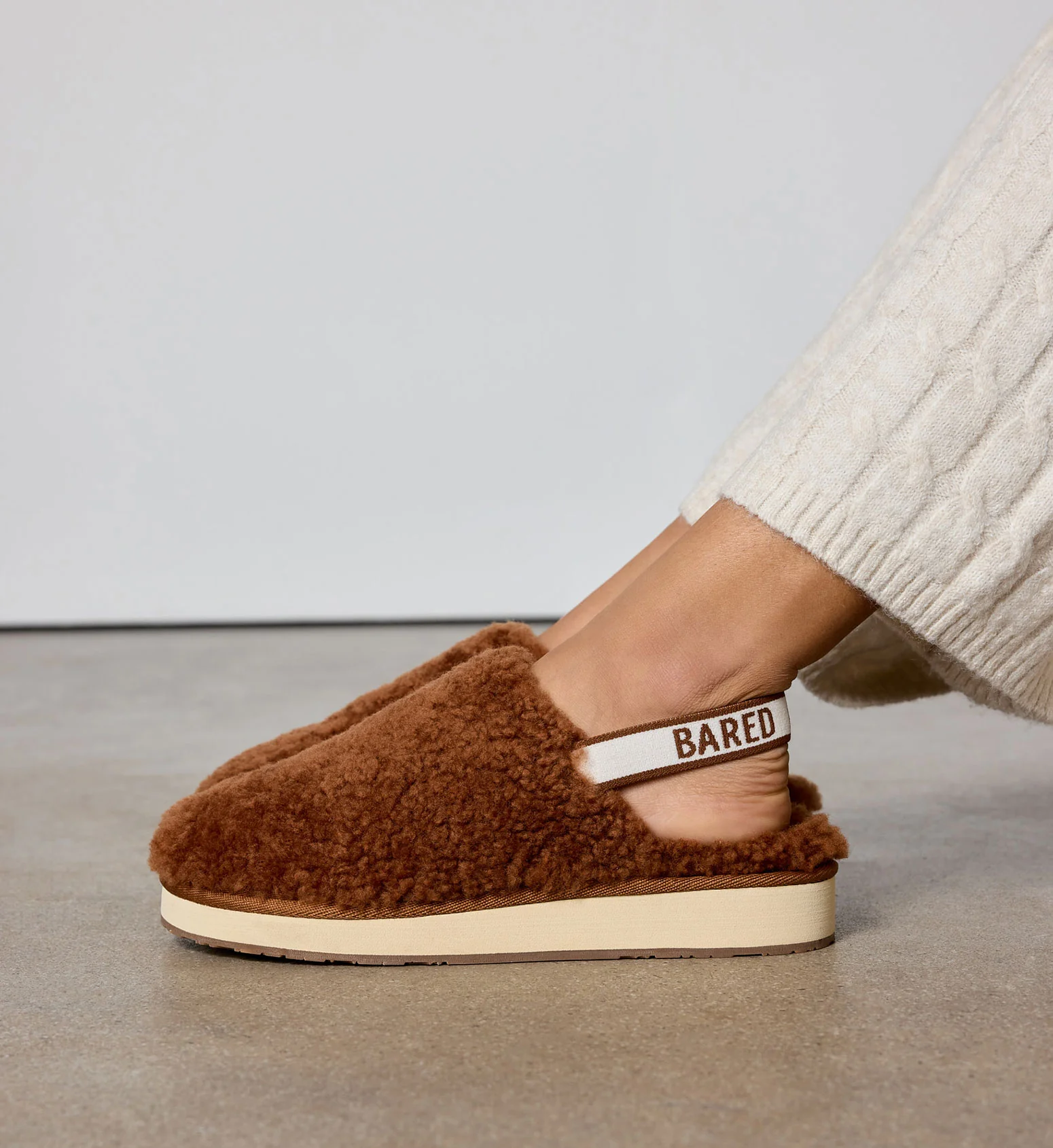 Snuggling Terracotta Sheepskin Slipper Scuffs