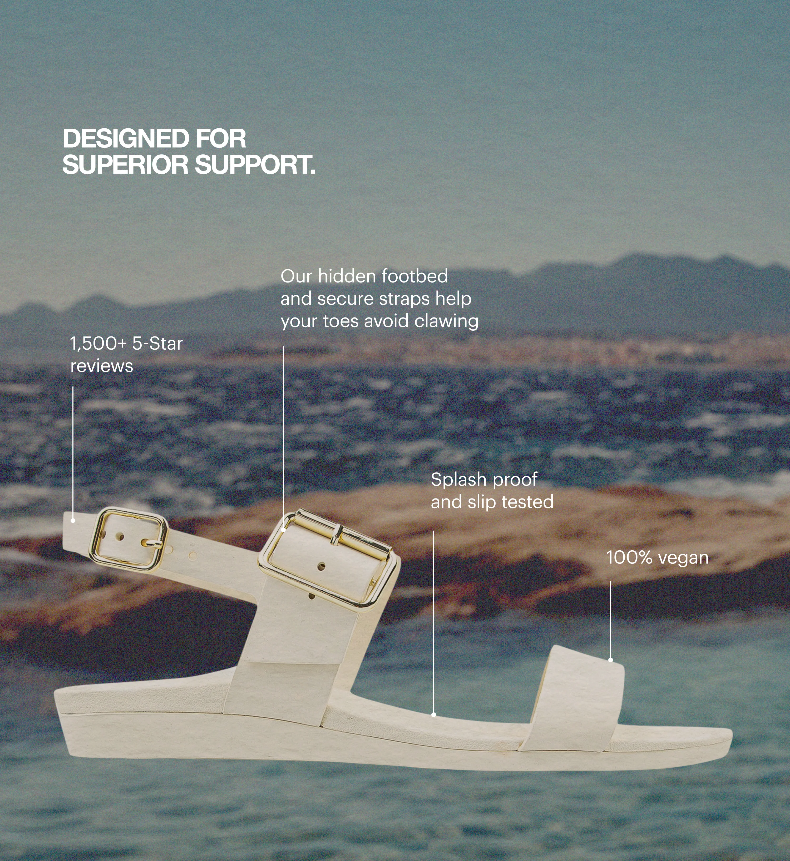 Sanderlings Coconut Rubber Flat Sandals