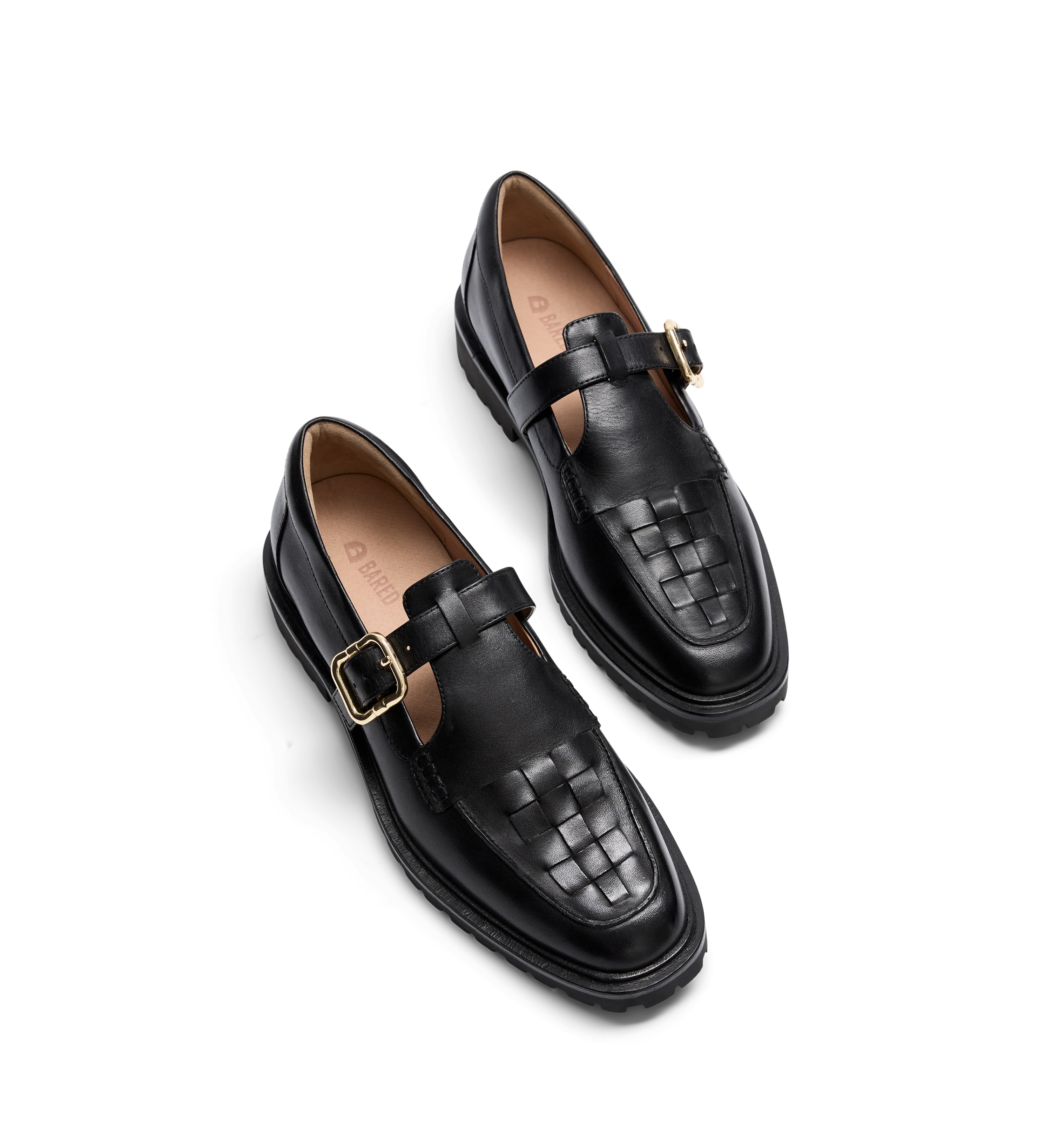 Emutail Black Leather Loafers