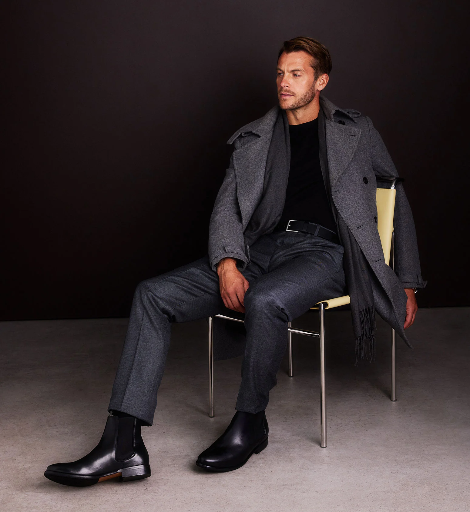 Thallium Black Leather Boots