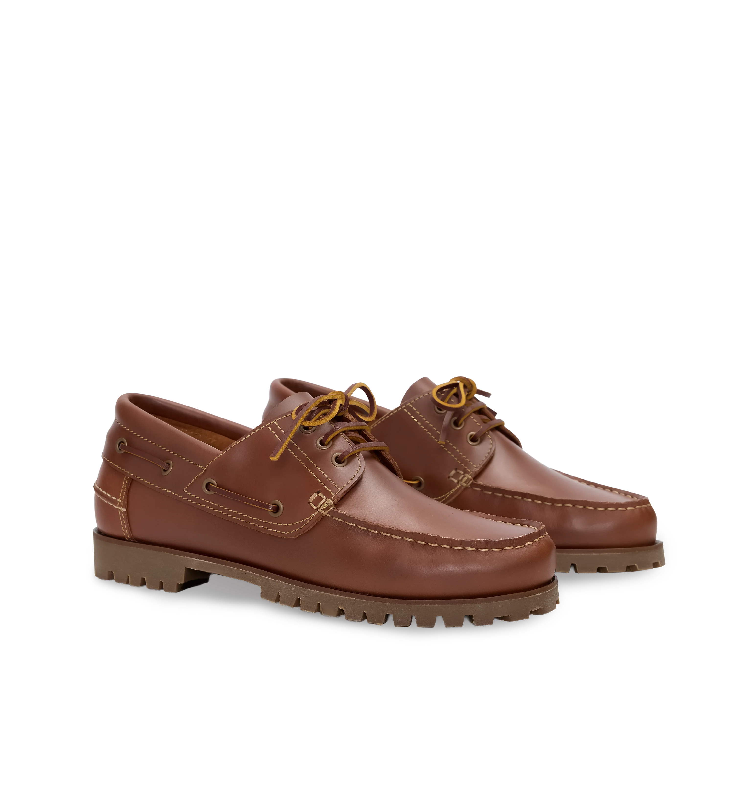 Vitallium Cognac Tan Leather Men's Casual Shoes