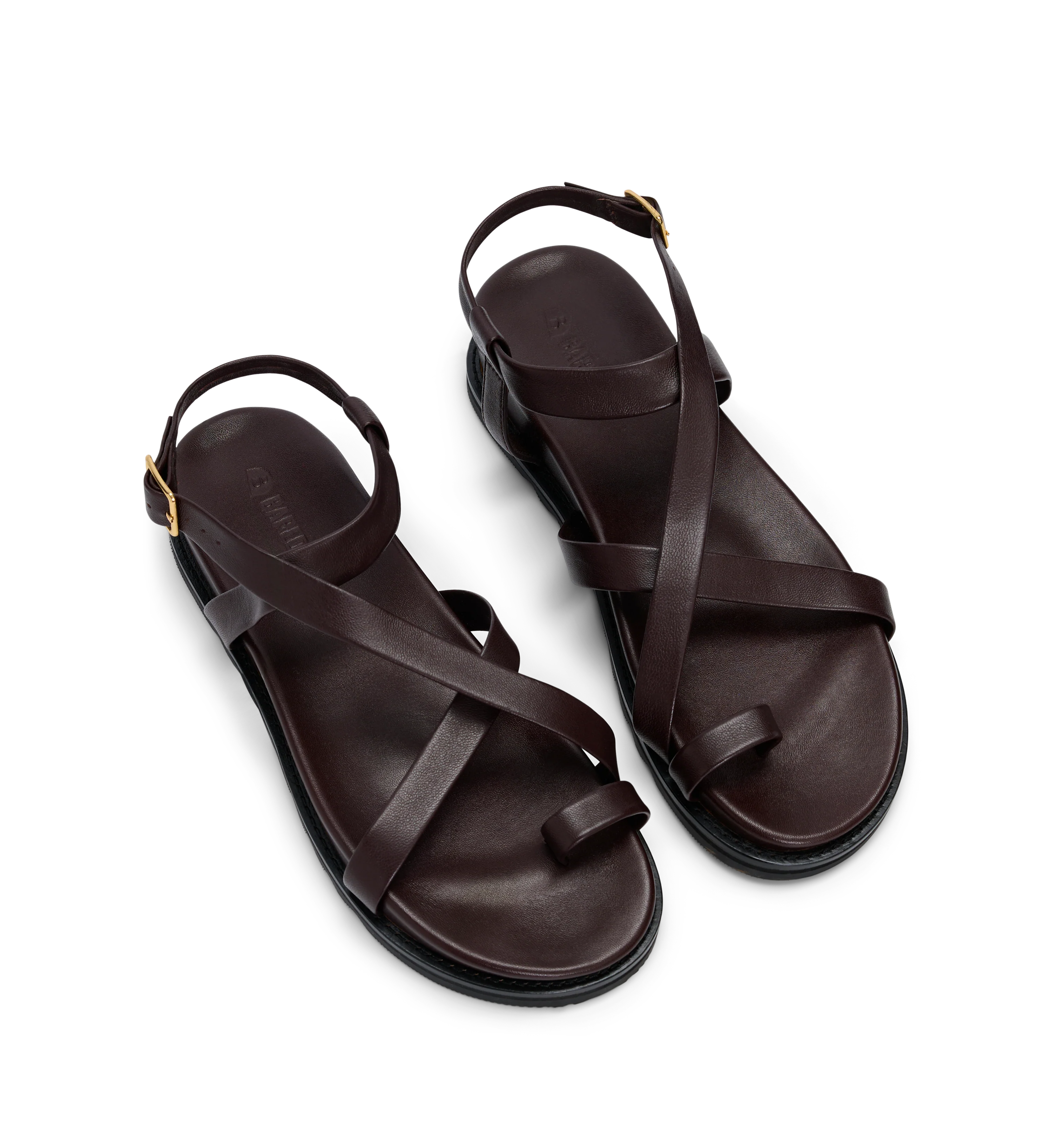 Nicator Chocolate Brown Leather Chunky Sandals