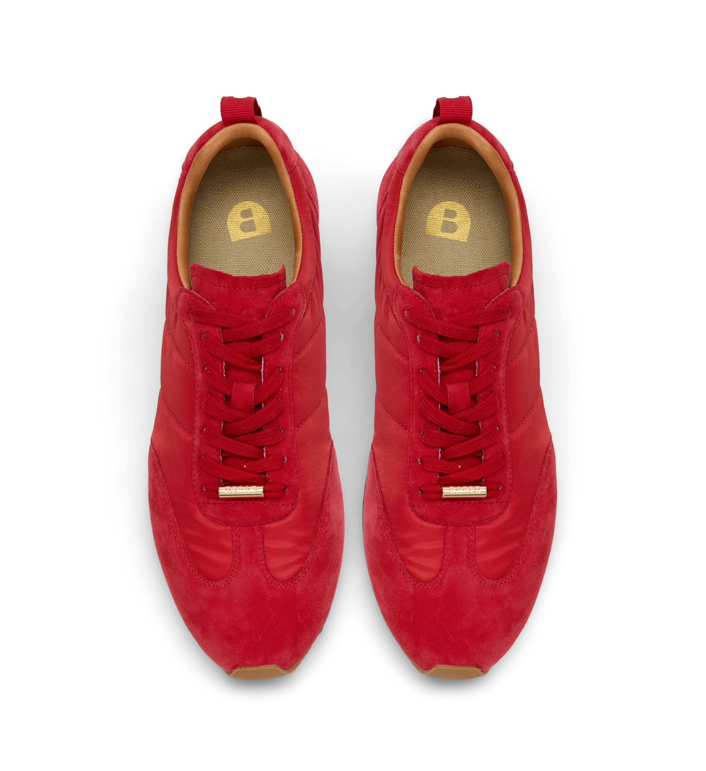 Gavia Poppy Red Ripstop & Suede Sneakers