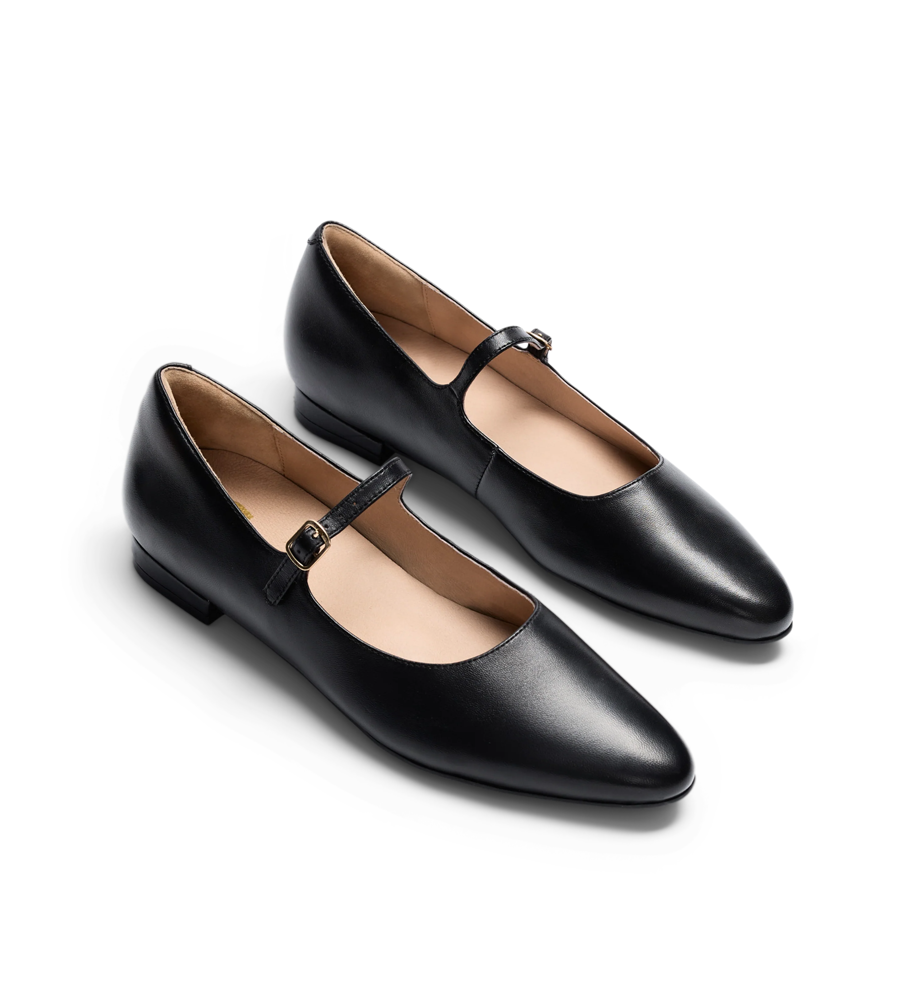 Palmchat Black Leather Ballet Flats
