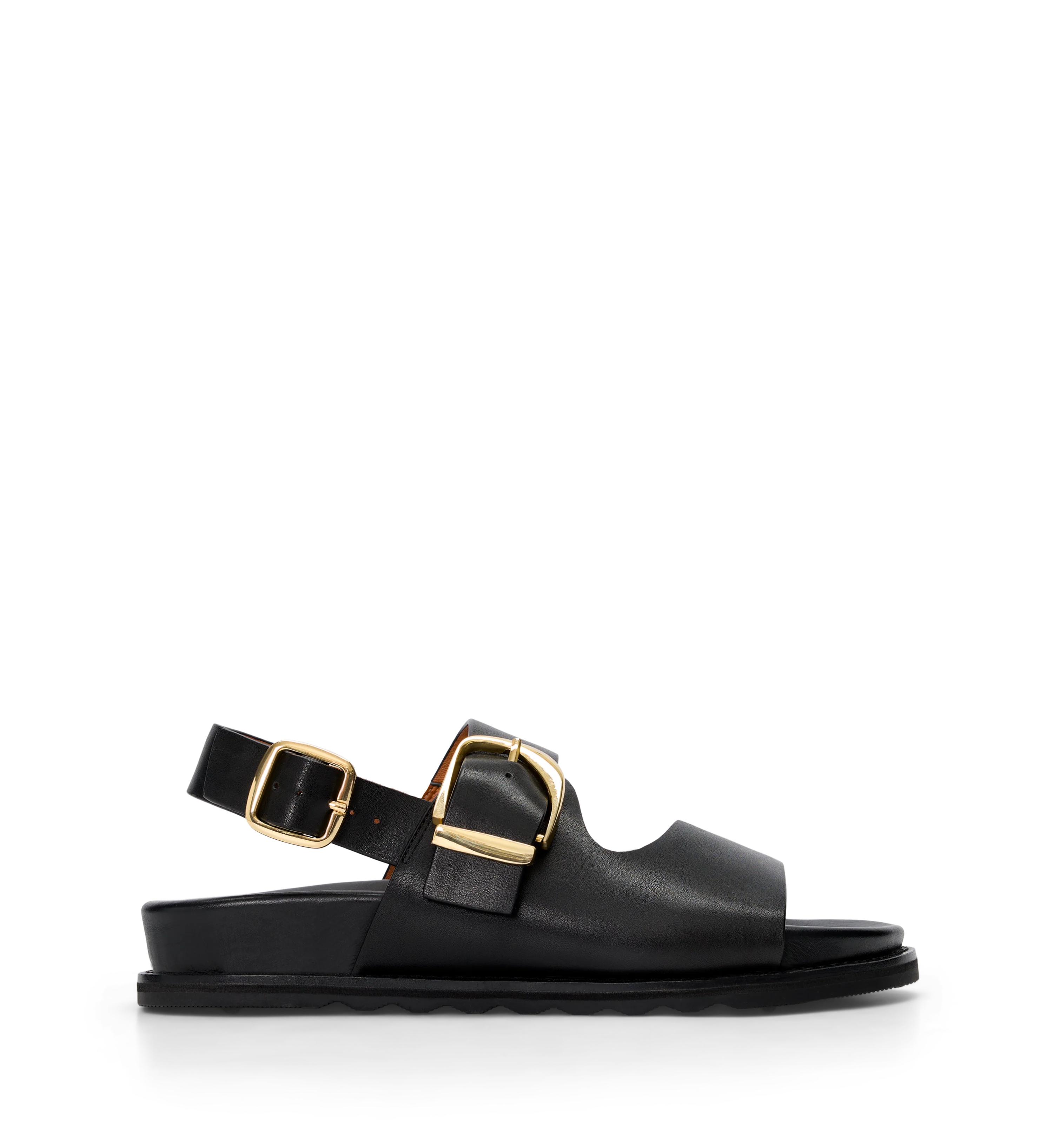 Turnstone Black Leather Chunky Sandals