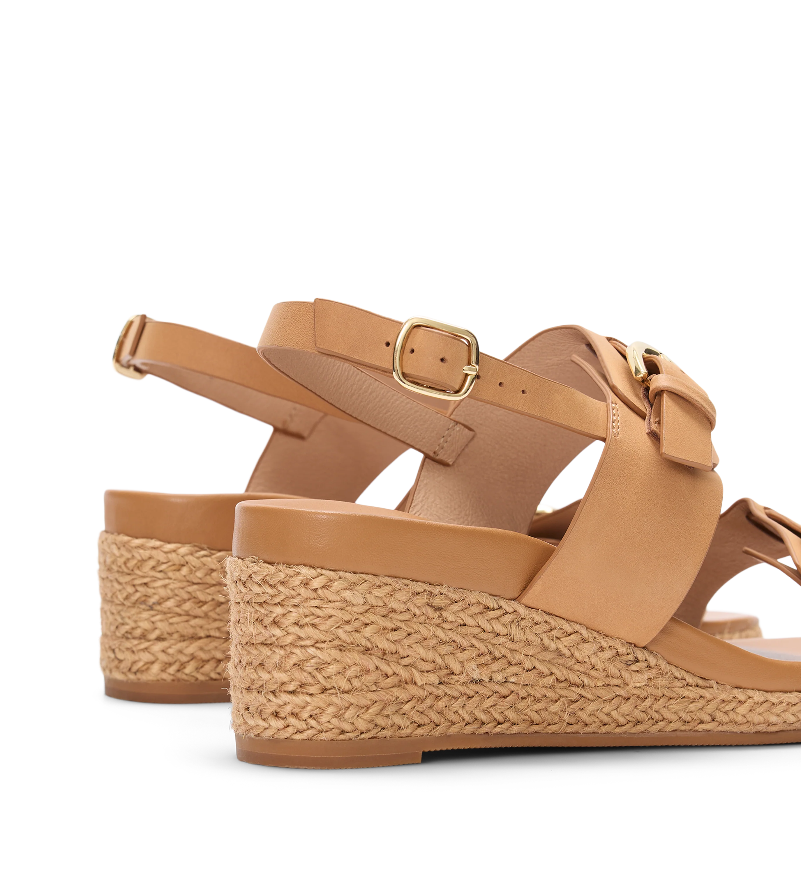Lanio Tan Leather Wedges